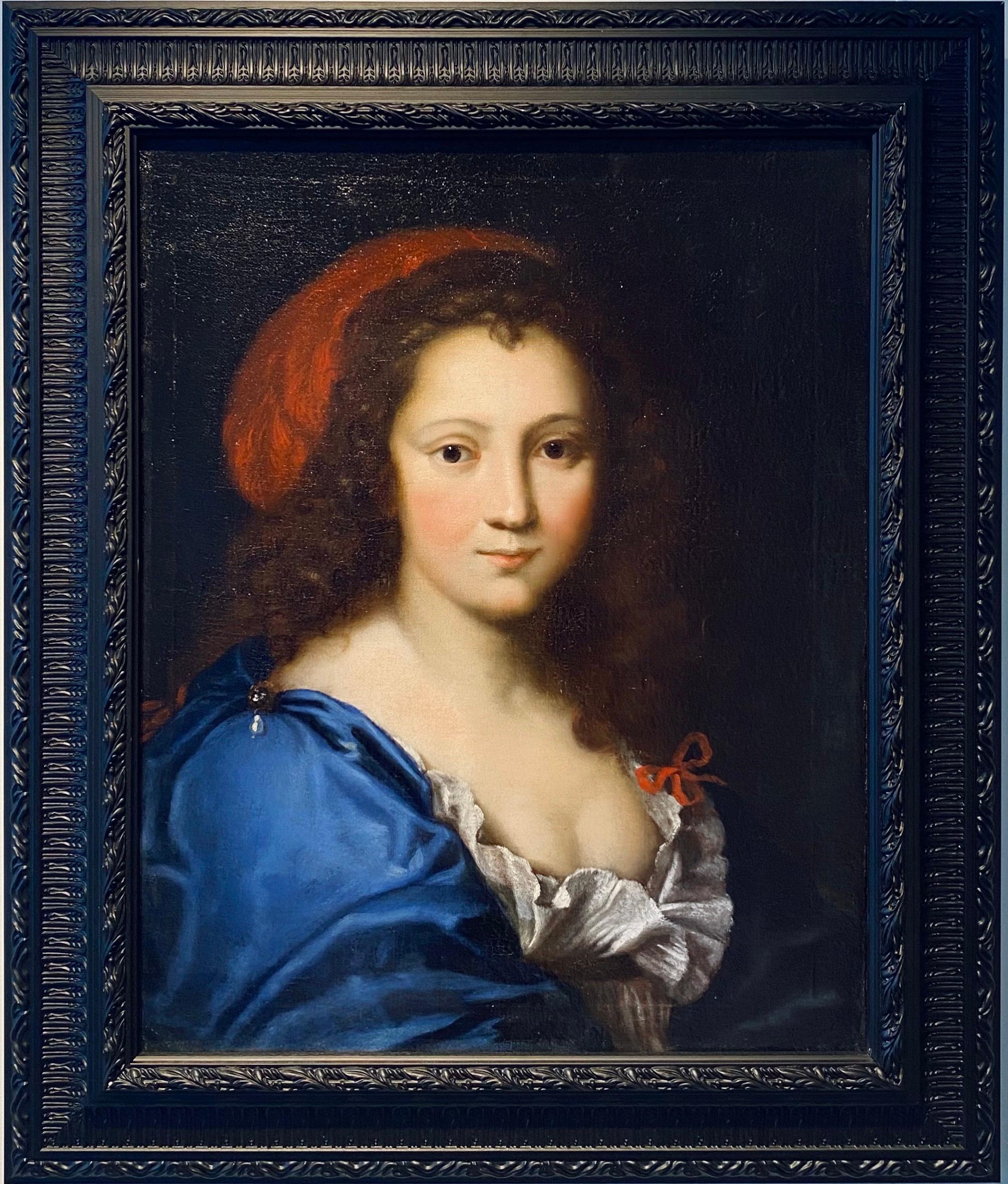 Nicolas Mignard (workshop of) Portrait Painting - 17th century French Portrait of Armande Béjart - Molière - actress lady 