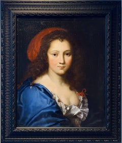 17th century French Portrait of Armande Béjart - Molière - actress lady 