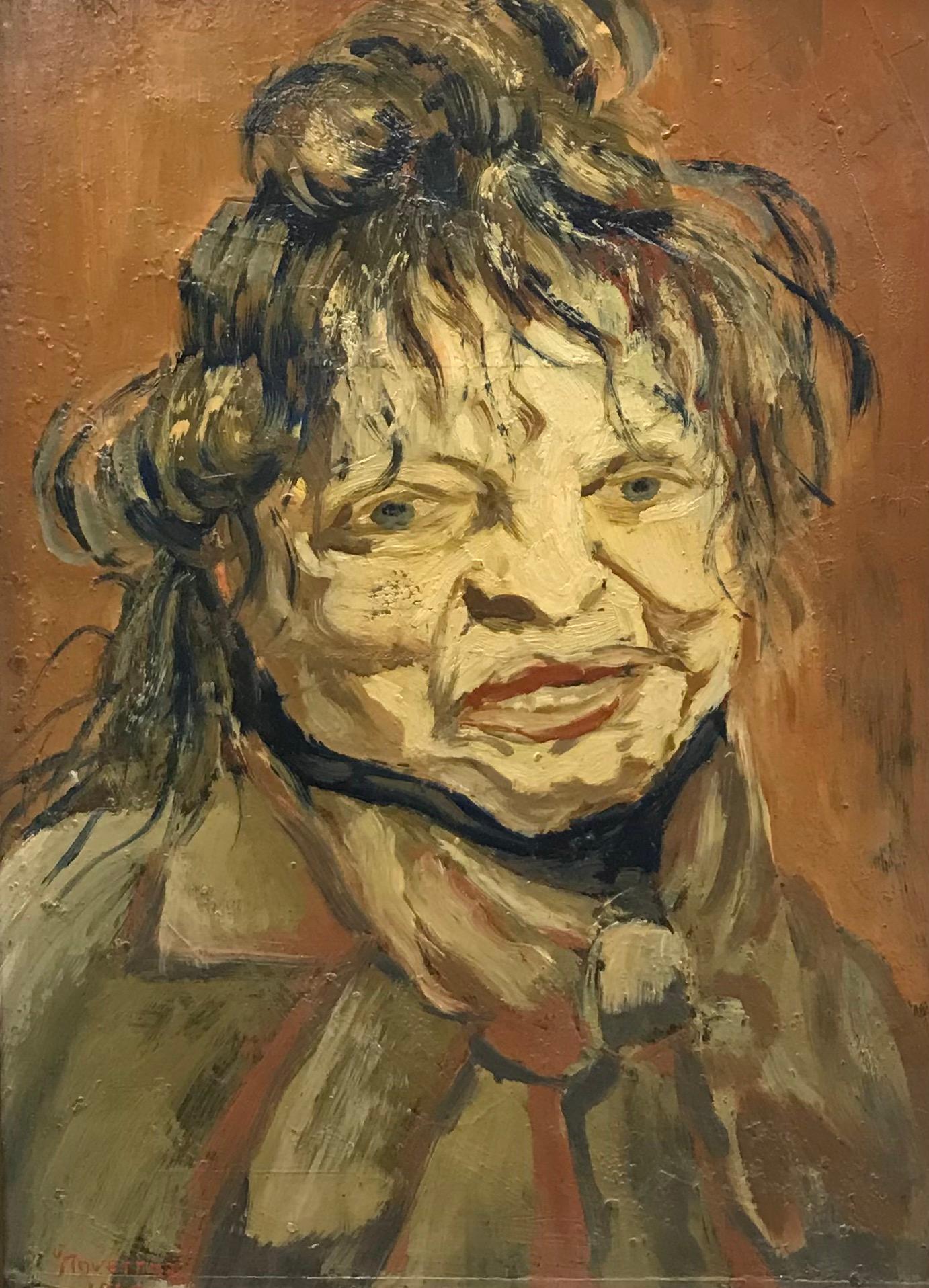 Nicolas Noverraz Portrait Painting - The old woman