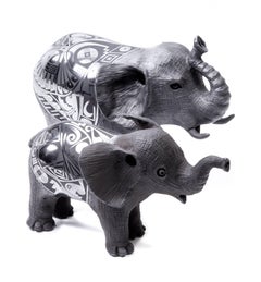 12'' Elefantes / Ceramics Mexican Folk Art Mata Ortiz
