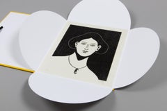 Nicolas Party, collier portrait d'un cheval de mer - gravure sur bois originale, signée