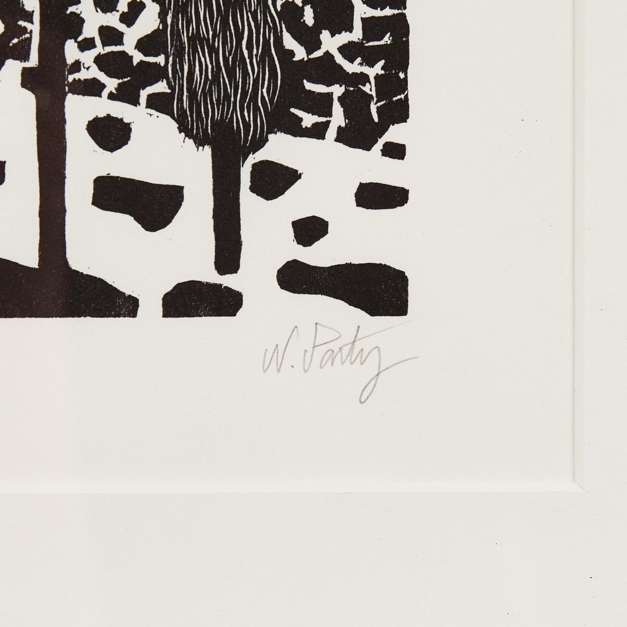 Trees - Gray Landscape Print by Nicolas Party