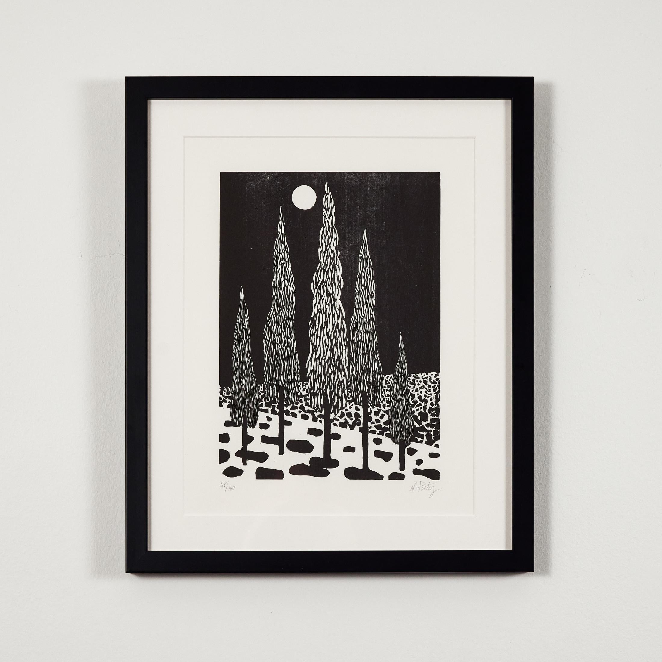 Nicolas Party Landscape Print - Trees