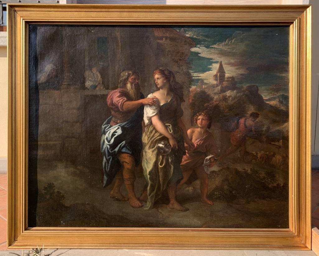 Seguace Nicolas Poussin (scuola romana) - pittura di figura del XVIII secolo 1