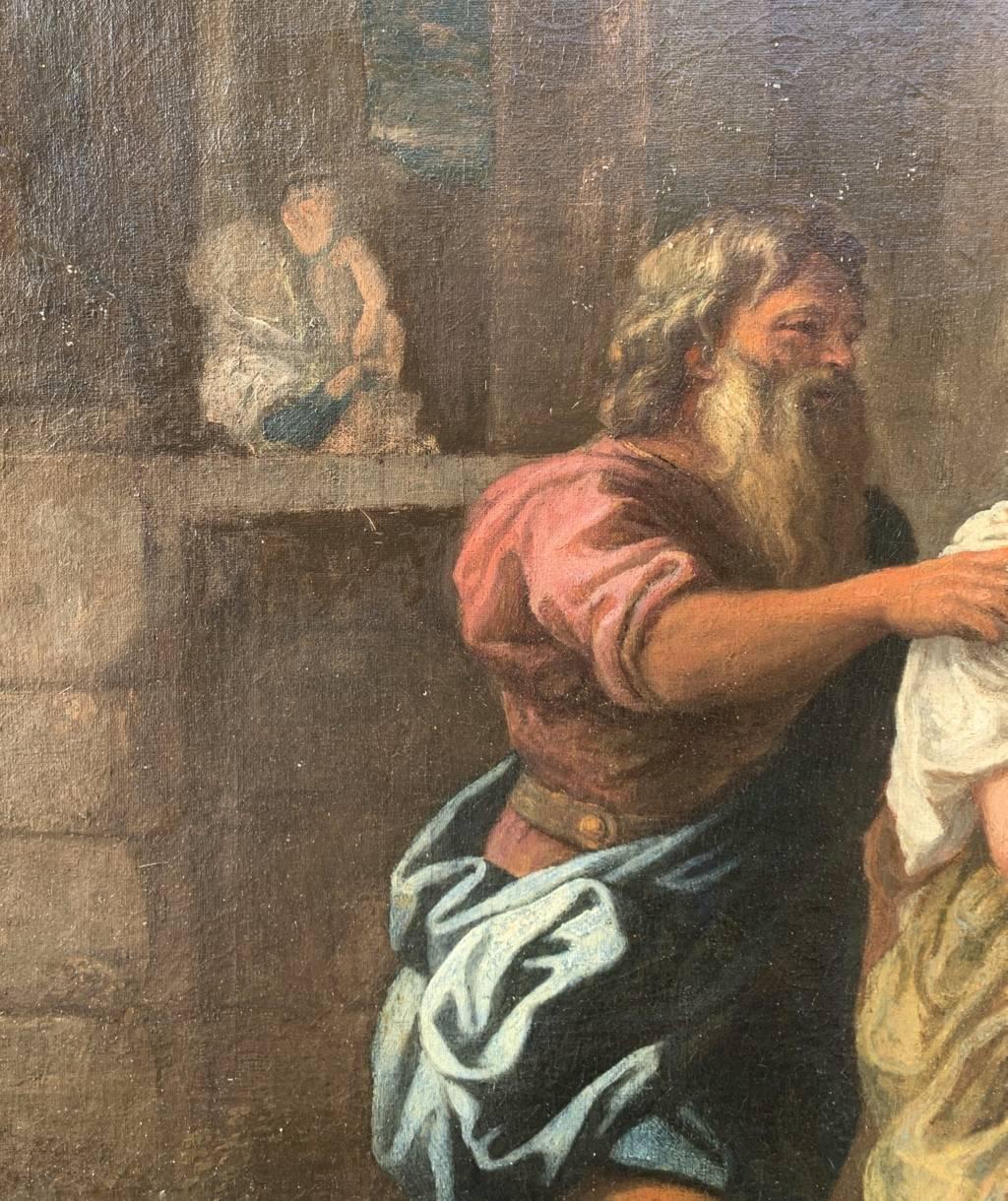 Seguace Nicolas Poussin (scuola romana) - pittura di figura del XVIII secolo 7