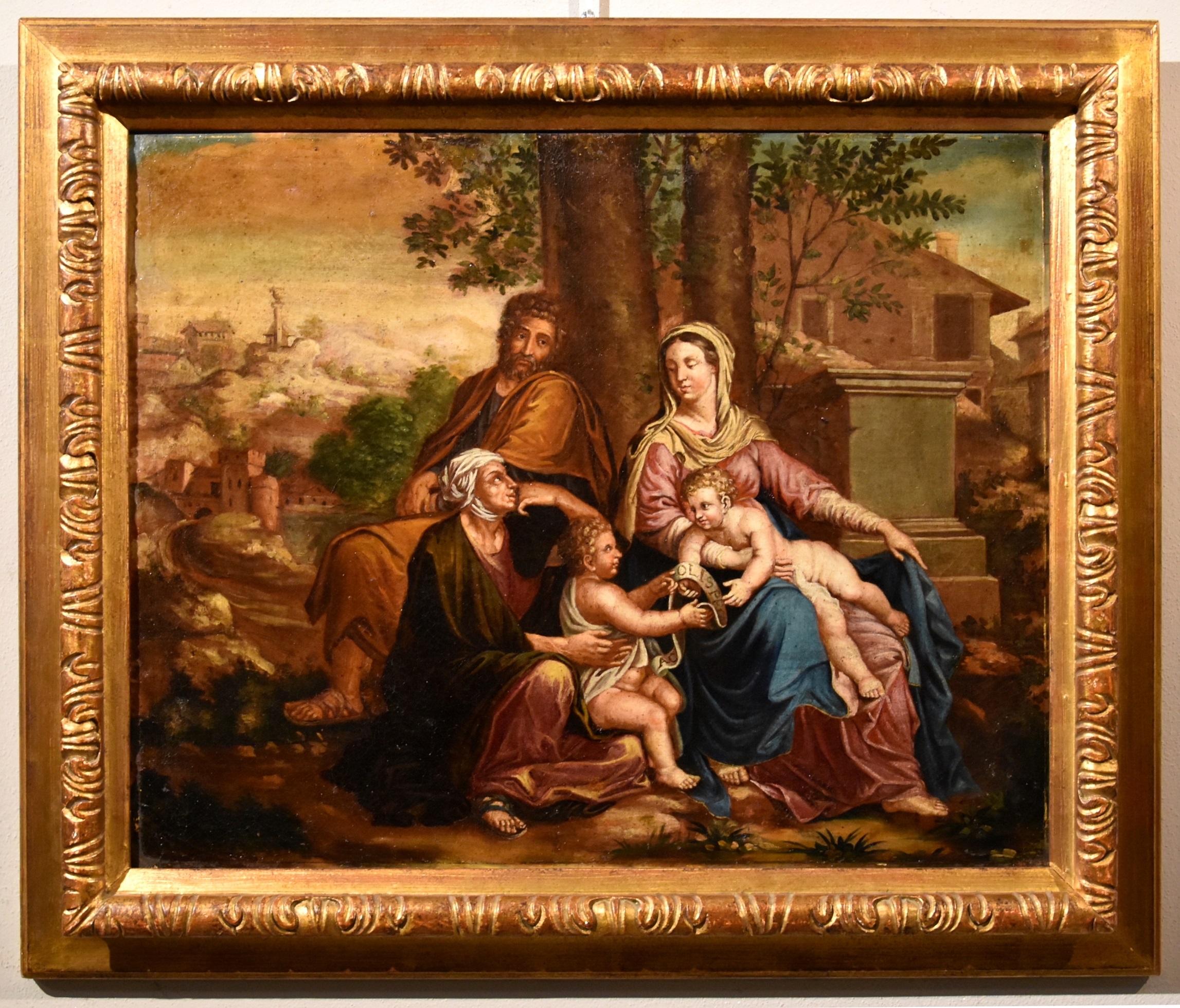 Nicolas Poussin (Les Andelys 1594 - Rome 1665) Landscape Painting - Holy Family Poussin Paint Oil on canvas Old master 17th Century Religious Art