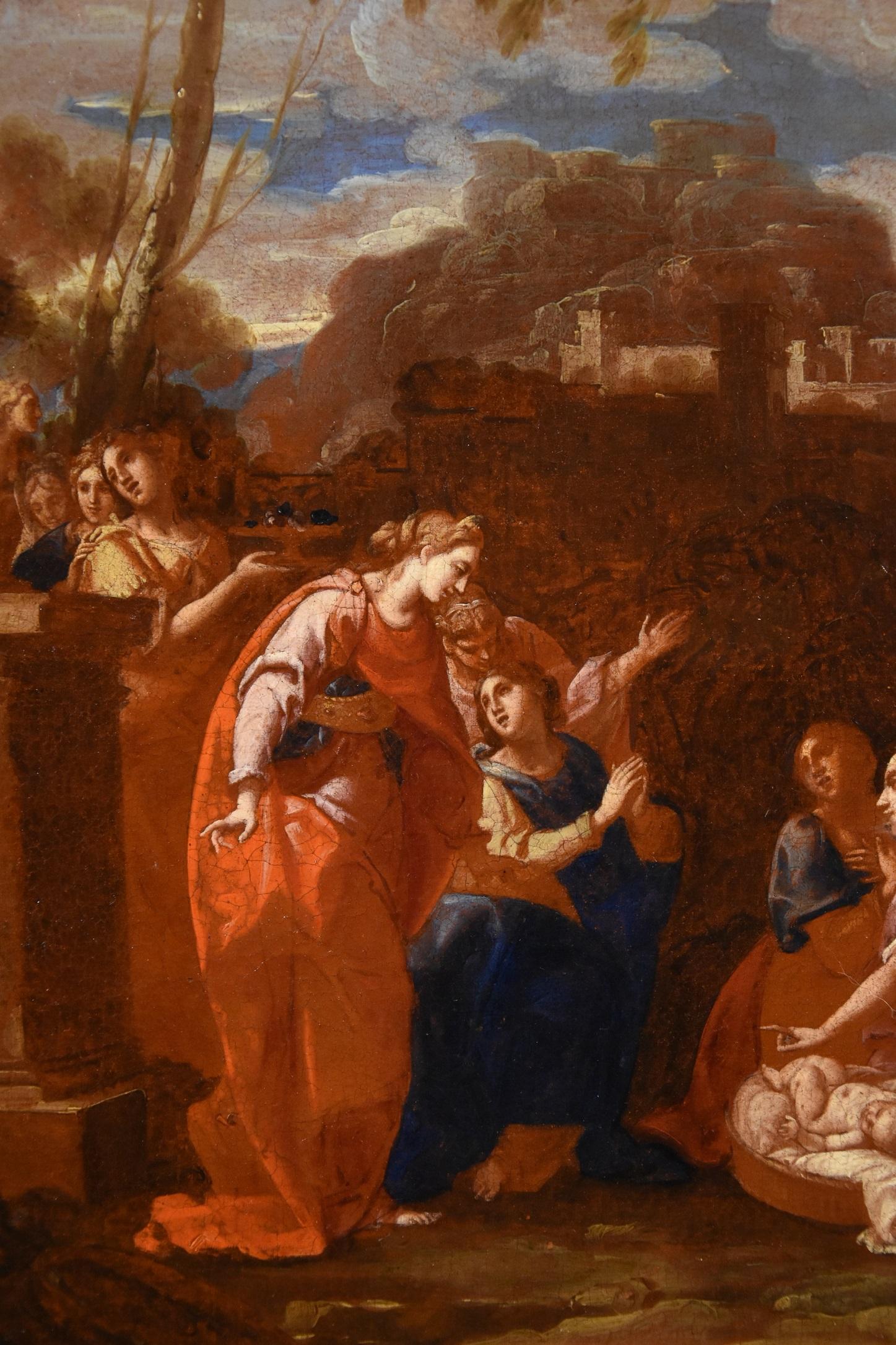 Poussin Moses Landschaft Alter Meister Öl auf Leinwand Gemälde 17. Jahrhundert Italien Kunst im Angebot 3