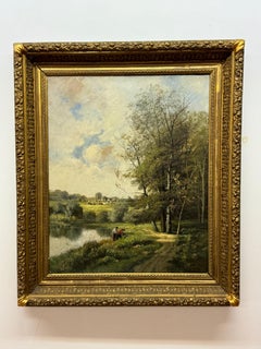 Antique Nicolas Rousseau 19th Century Landscape.