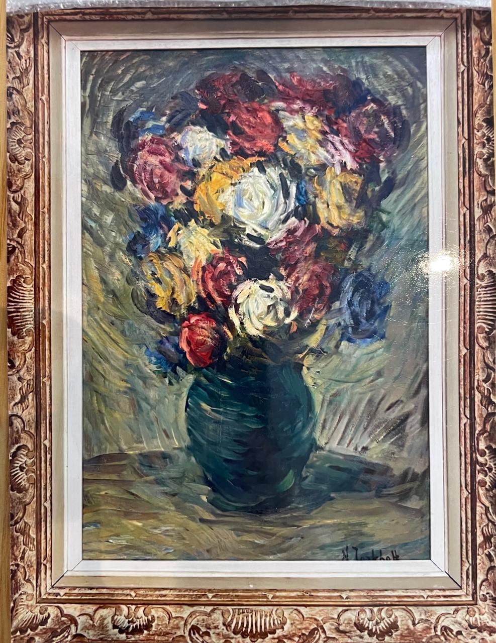 Nicolas Tarkhoff Still-Life Painting - "Vase the fleurs"