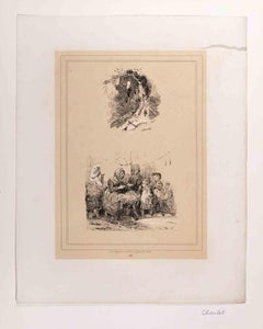 Lithographie de grand-mère - d'après Nicolas Toussaint Charlet - Début du 19ème siècle