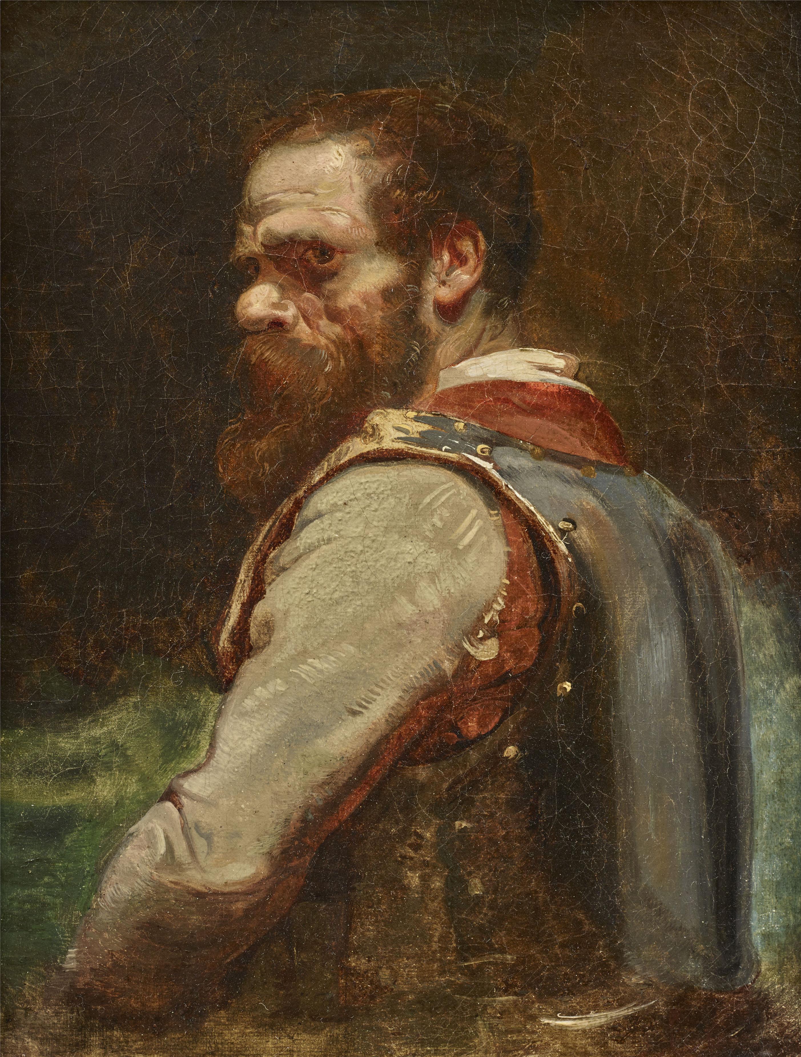 Nicolas Toussaint Charlet Portrait Painting – The Cuirassier