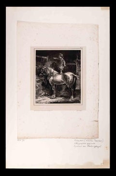 The Child  - Original Lithograph by N. Toussaint Charlet - Early 19th Century