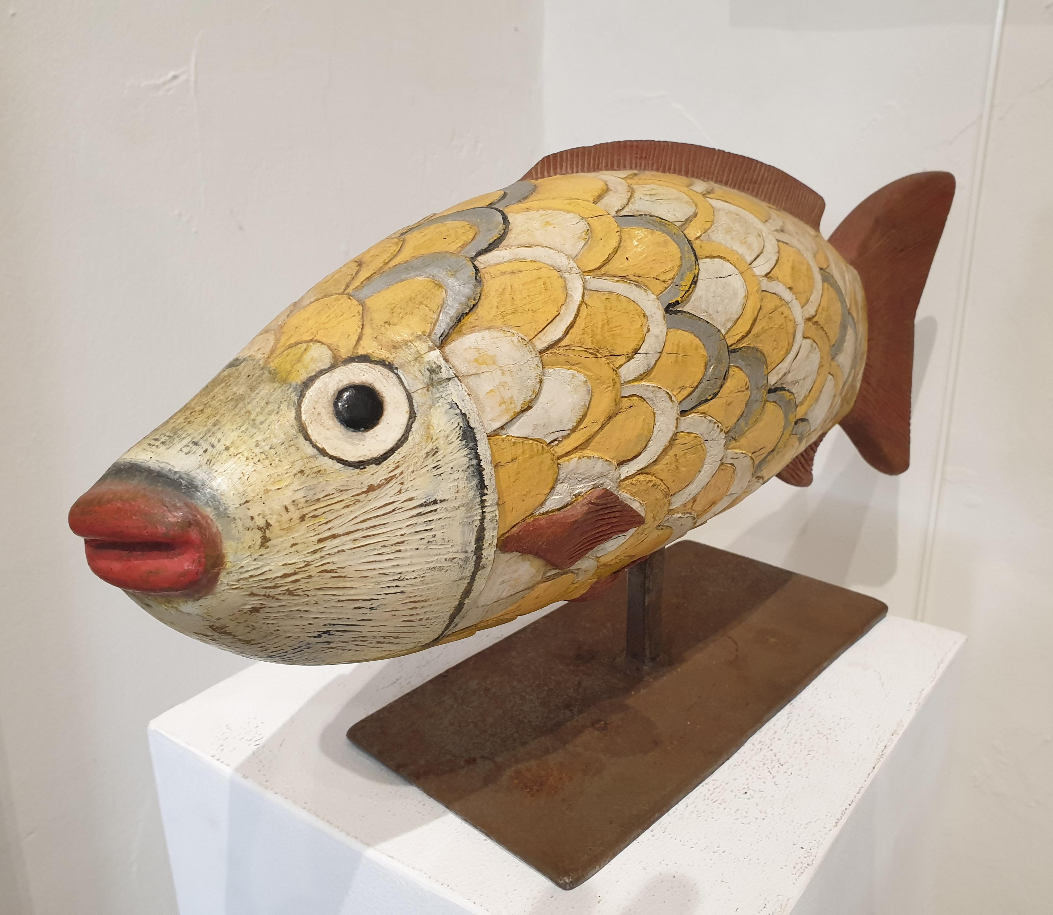 wooden fish sculptures for sale