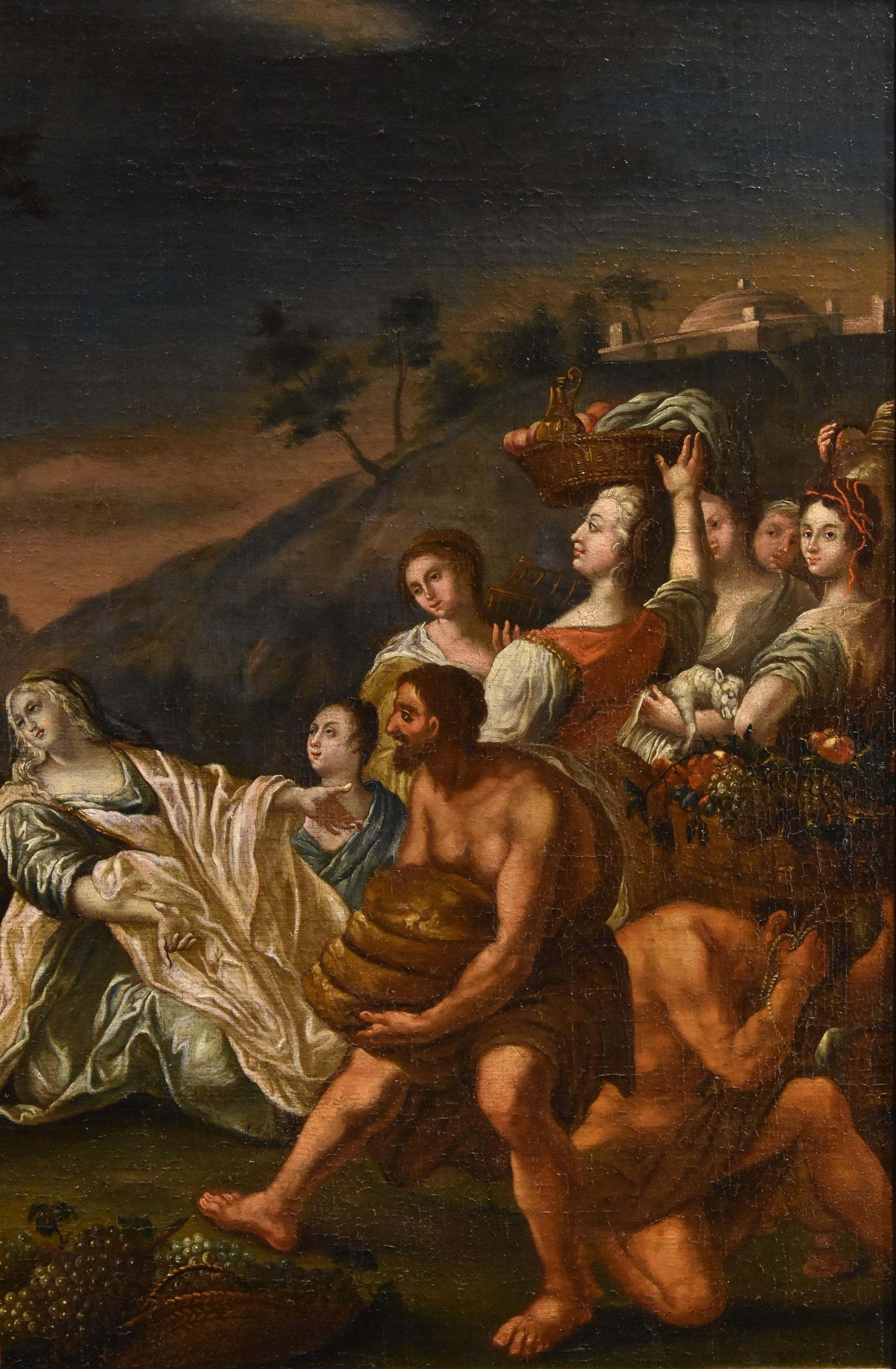 King David Abigail Vleughels Paint 17/18th CEntury Oil on canvas Old master Art For Sale 4