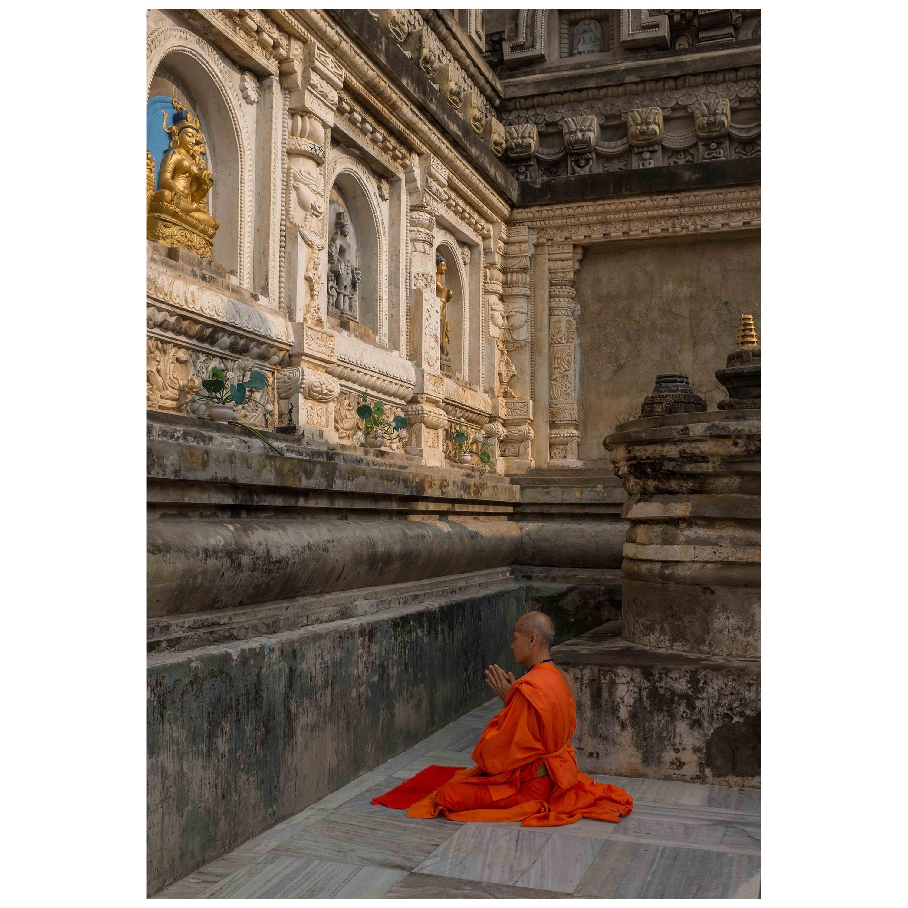 Nicolas Vreeland Bodh Gaya Gebet in limitierter Auflage Druck im Angebot