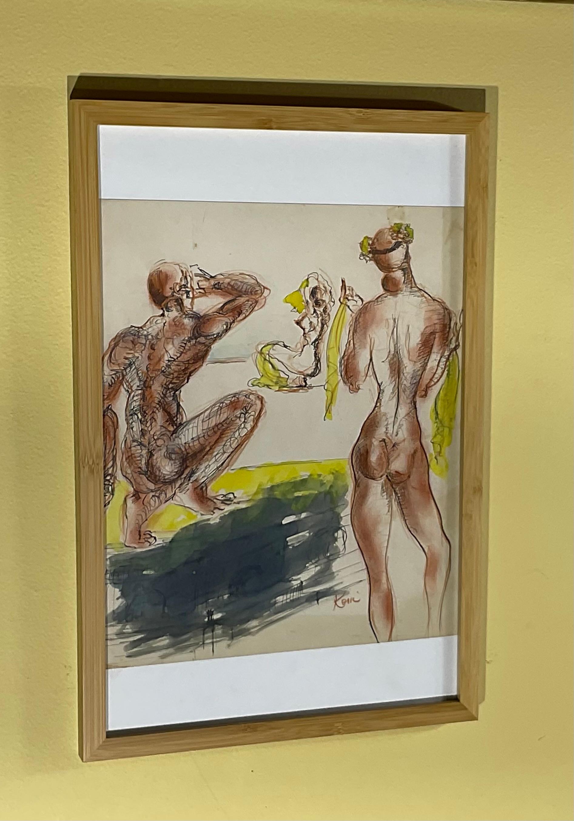 Nicolaus Koni Nude Œuvre originale sur papier en vente 3