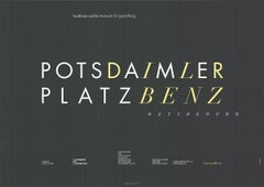 1992 After Nicolaus Ott 'Potsdamer Platz Benz Competition' Gray,White Lithograph