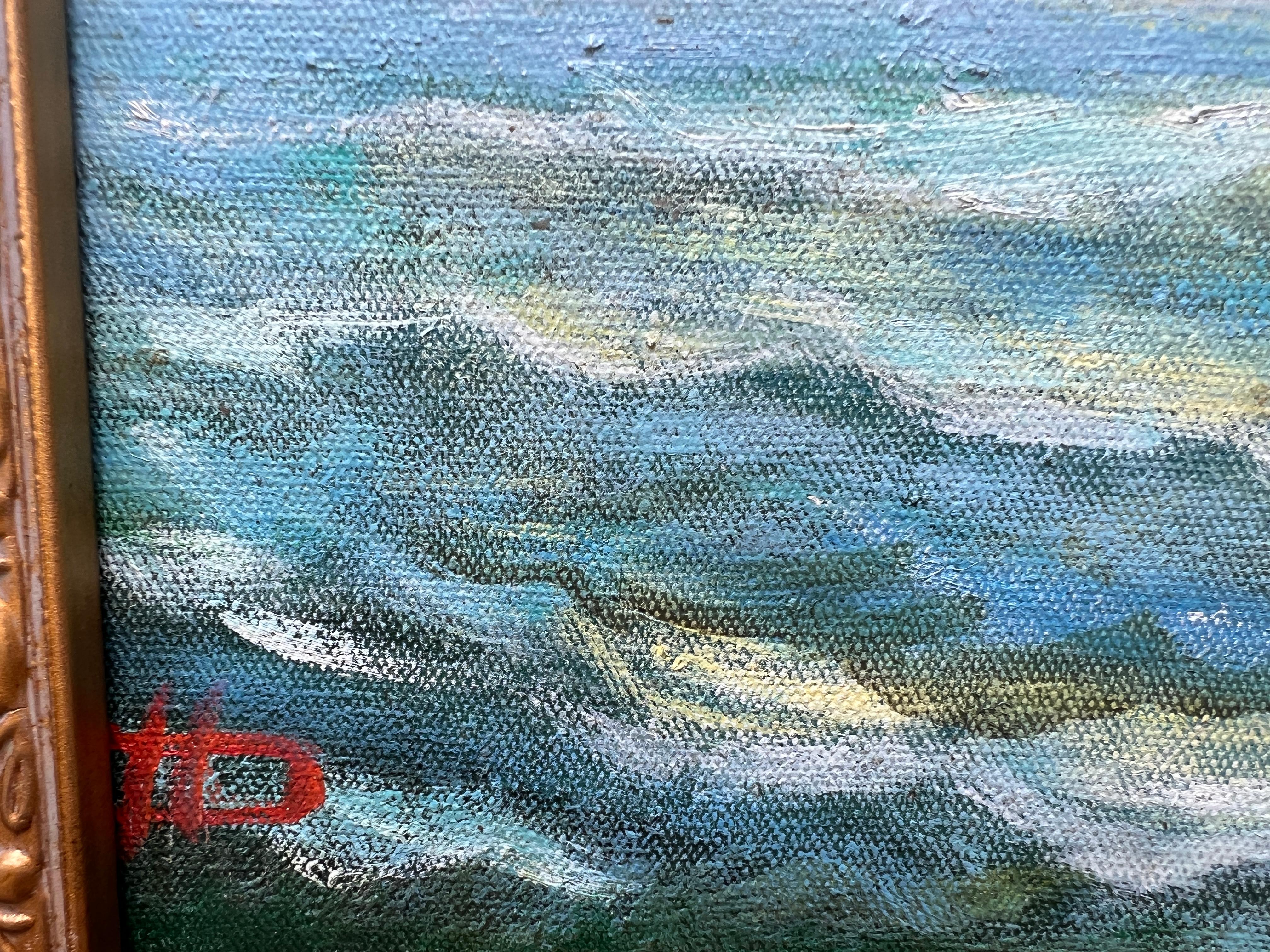 Artist Dobritsin Oil painting on canvas, seascape, Sailing ship, Framed For Sale 3