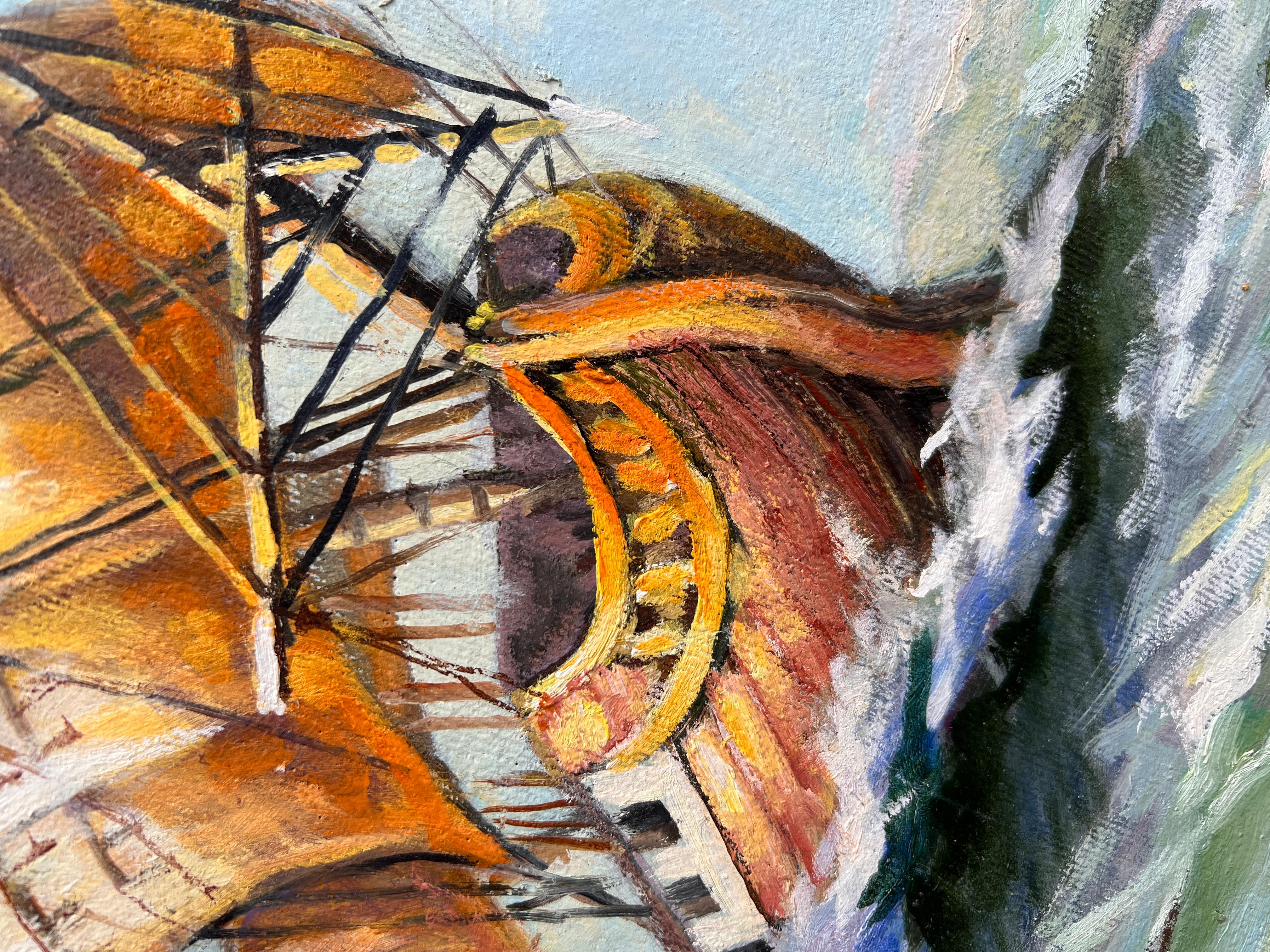 Artist Dobritsin Oil painting on canvas, seascape, Sailing ship, Framed For Sale 2