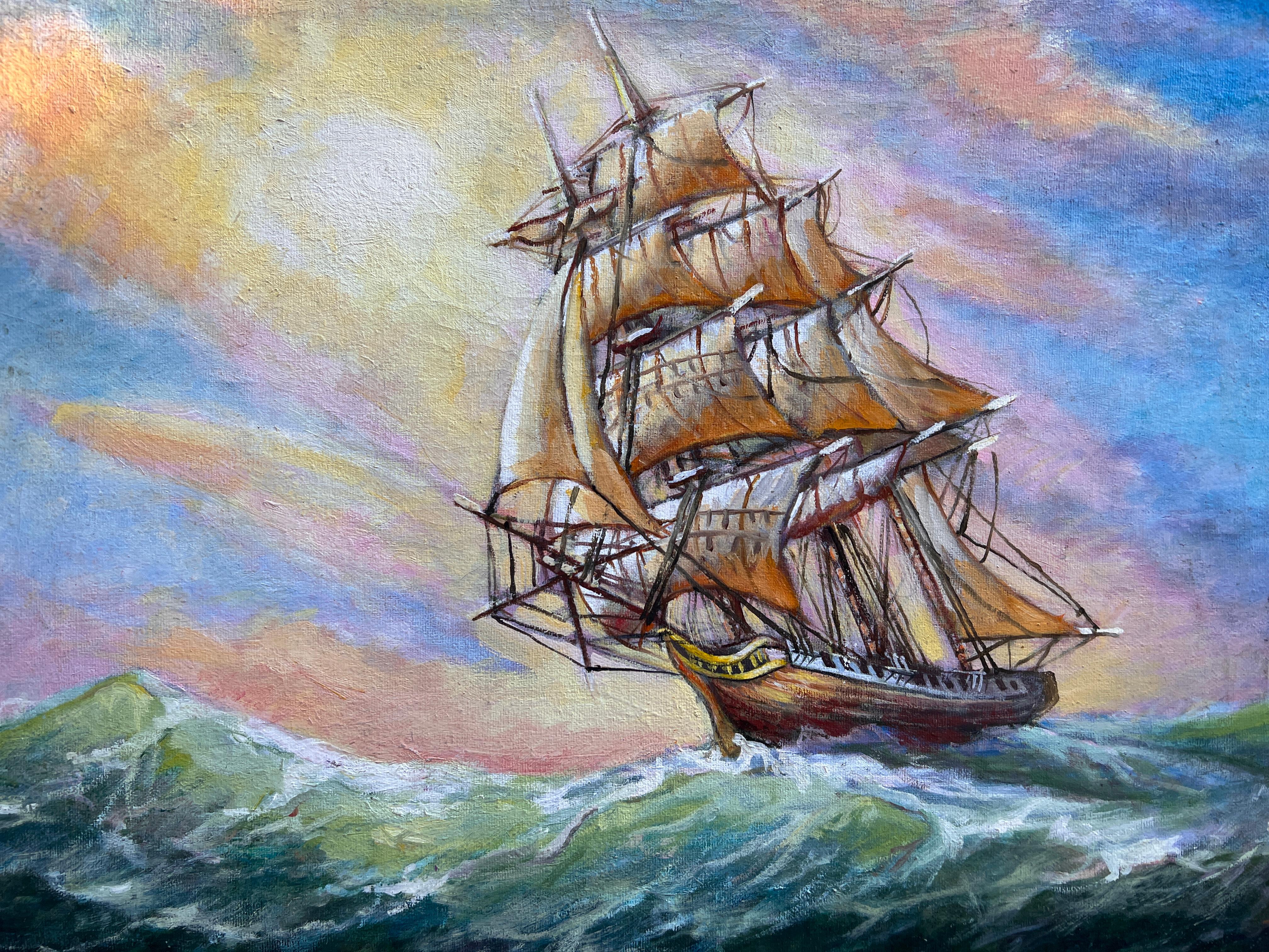Artist Dobritsin Oil painting on canvas, seascape, 