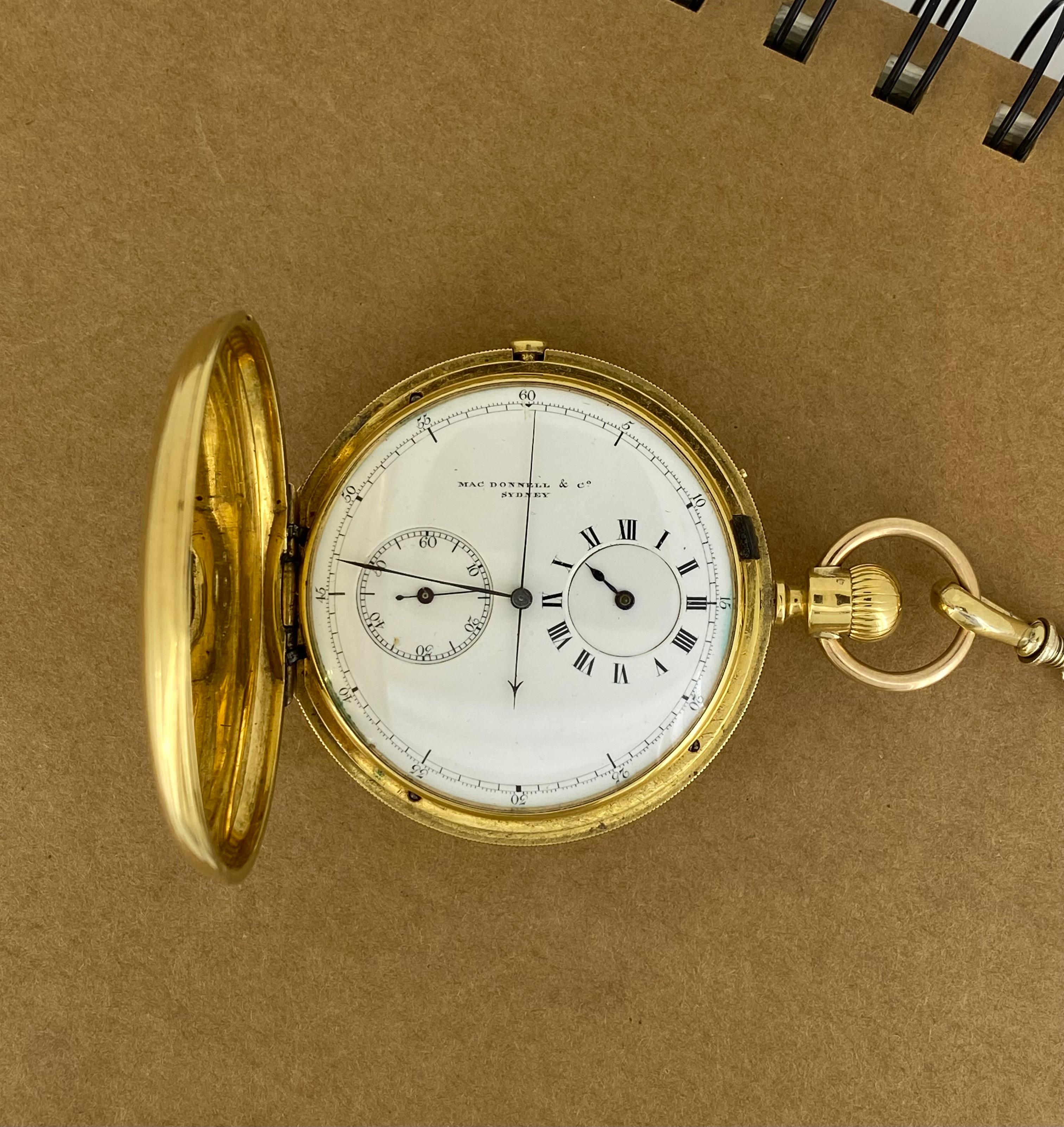 Nicole, A. Nielsen & Co London 18K Gold Double Hunter 53mm Pocket Watch en vente 2