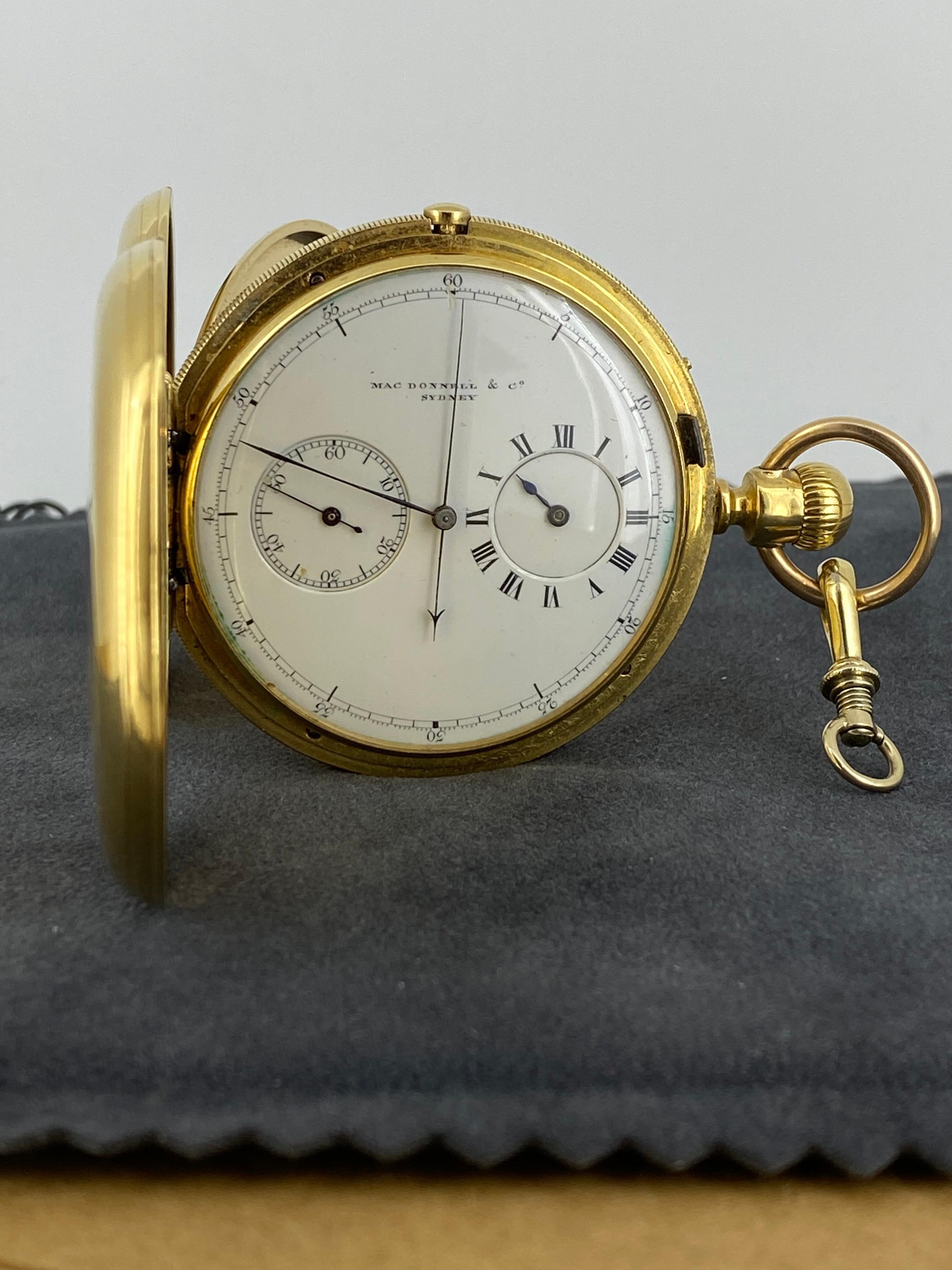 Nicole, A. Nielsen & Co London 18K Gold Double Hunter 53mm Pocket Watch en vente 4