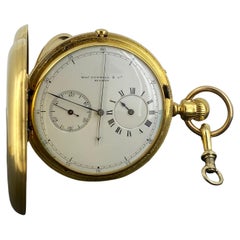Nicole, A. Nielsen & Co London 18K Gold Double Hunter 53mm Pocket Watch