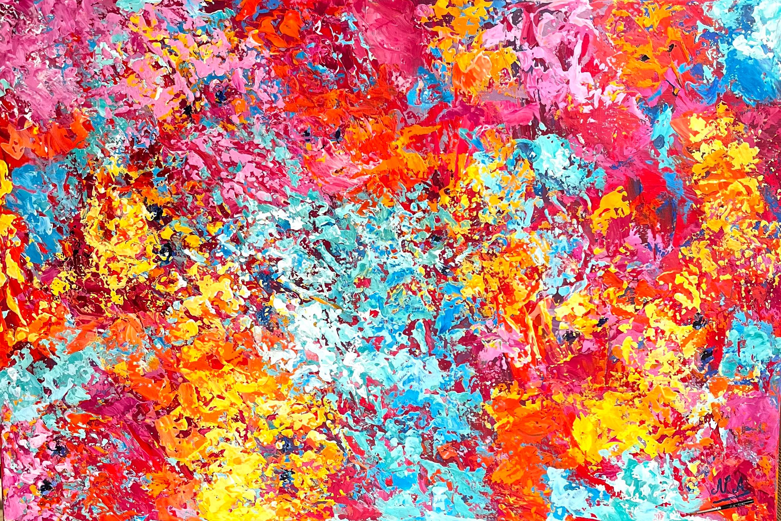 Acrylic with knife on canvas

Nicole Azoulay is a French female artist born in 1963 who lives and works in Paris, France. Ardent about art since always, she paints in her studio in Parisian apartment. Enthused by everything she invites you to think
