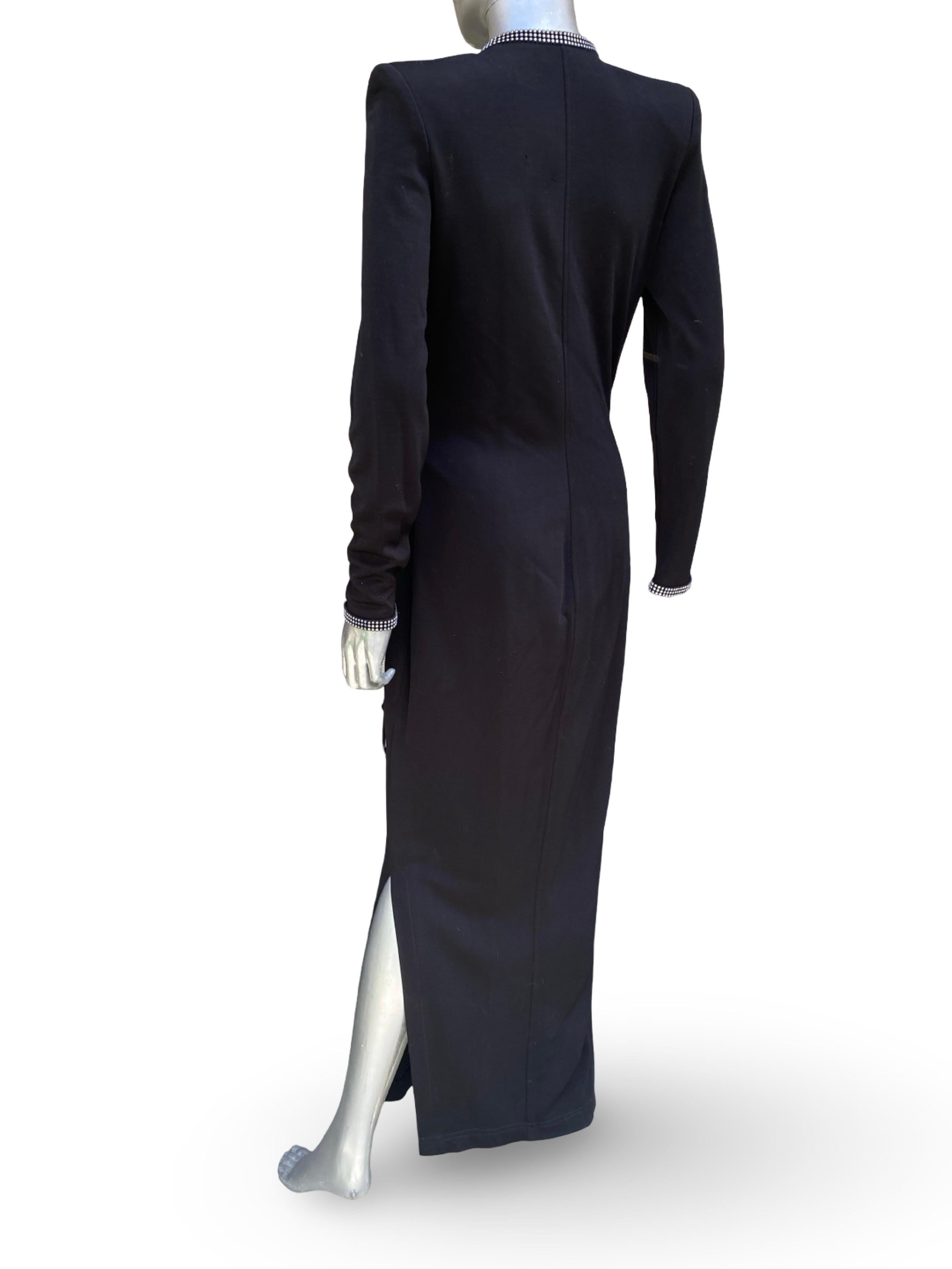 Nicole Bakti Tailored Black Wrap Cocktail  Kleid mit Strassbesatz Größe M im Angebot 6