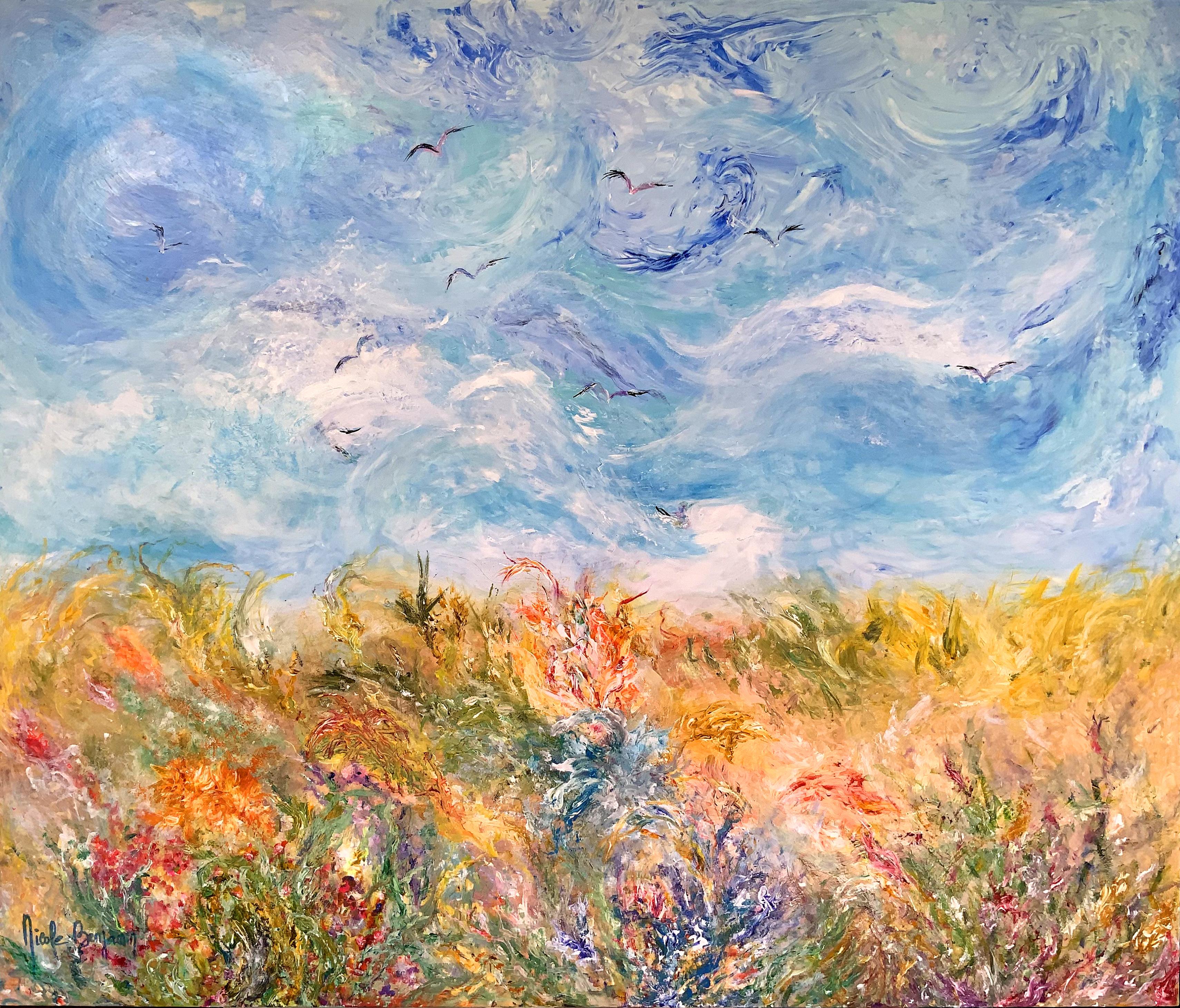Acrylique et huile sur toile

Nicole Benjamin est une artiste française née en 1949 qui vit et travaille à Bacoli, près de Naples en Italie.