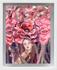 Liebst du mich, liebst du mich nicht?, Öl auf Polypropylen, 17 x 21 cm, feministische Malerei, 2025