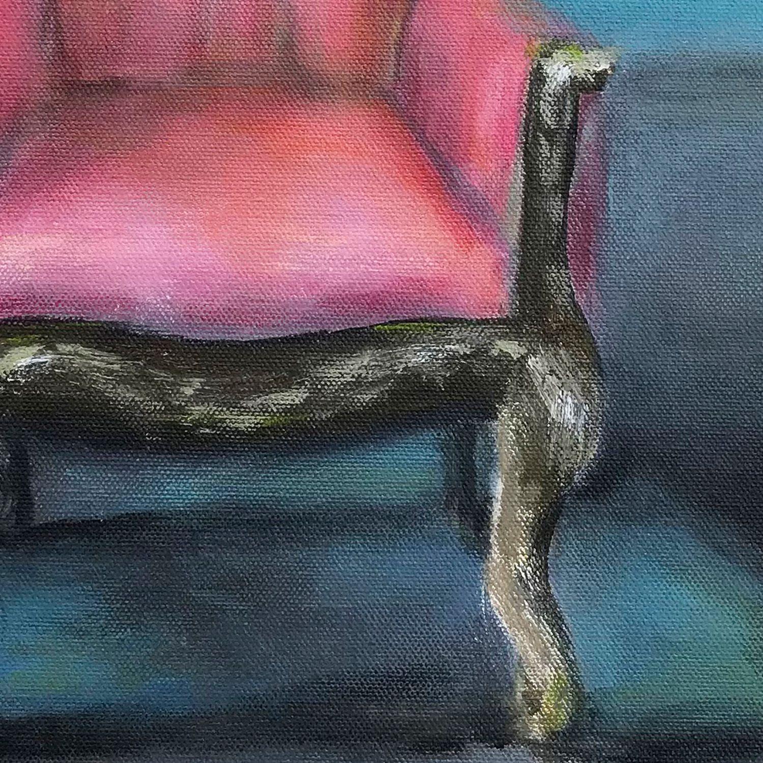 La chaise, peinture, acrylique sur toile en vente 1