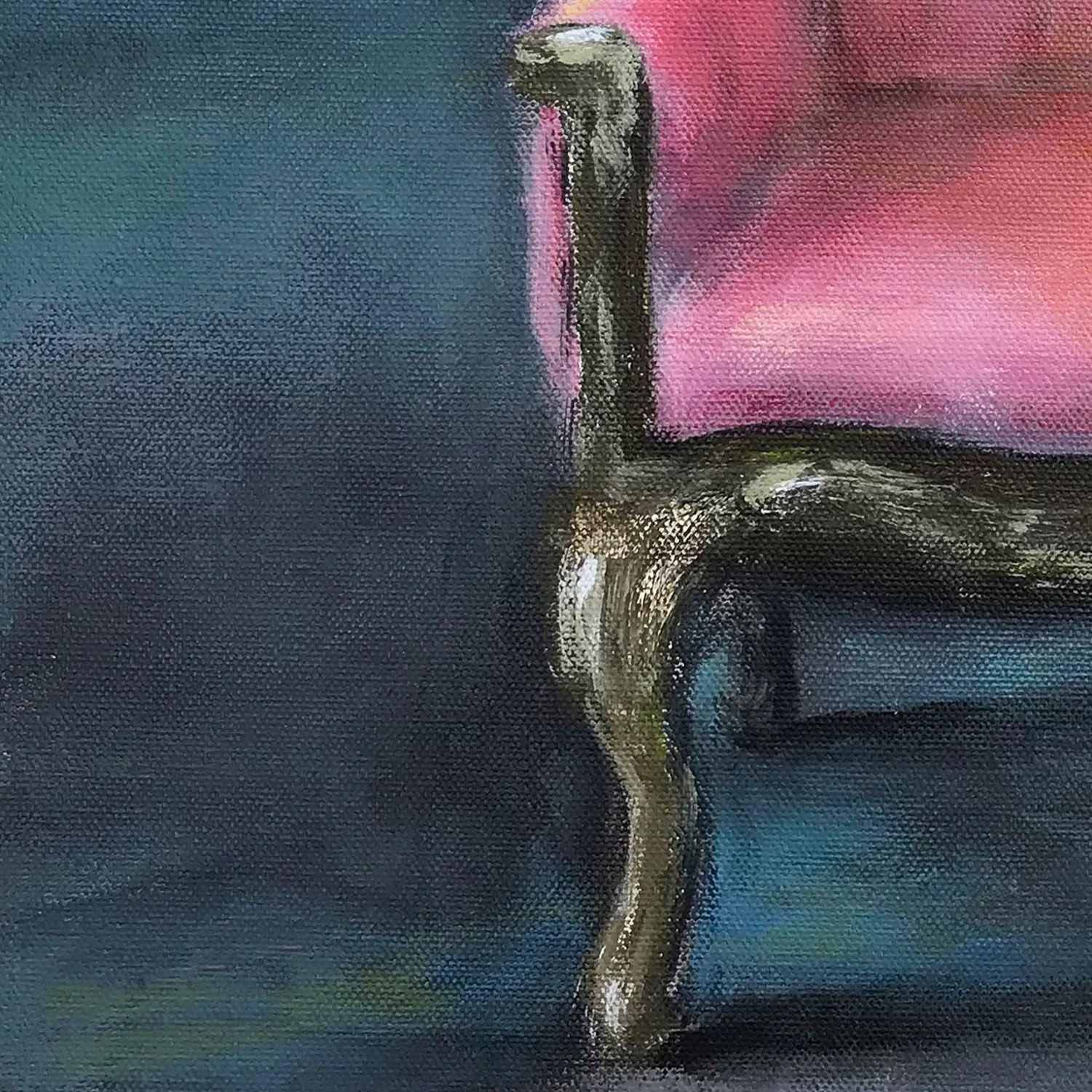 La chaise, peinture, acrylique sur toile en vente 2