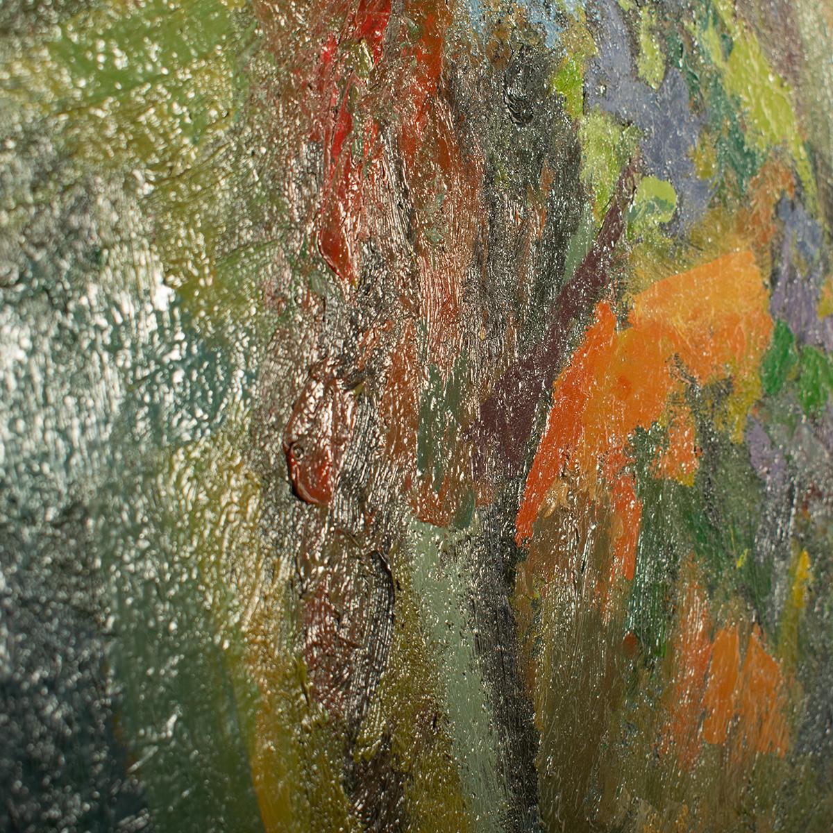 XX secolo Nicole Devraigne, francese - Olio su tavola firmato - Il gatto sul cornicione della finestra in vendita