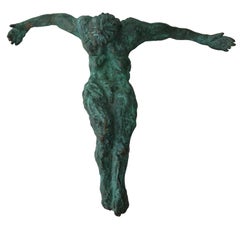 Christ; Nicole Durand (French 1957); bronze with patina;