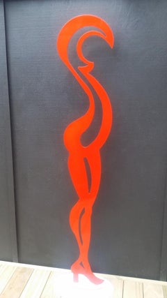 Le Cygne - 21st Century Contemporary Painted Metal Outdoor Monumental Sculpture