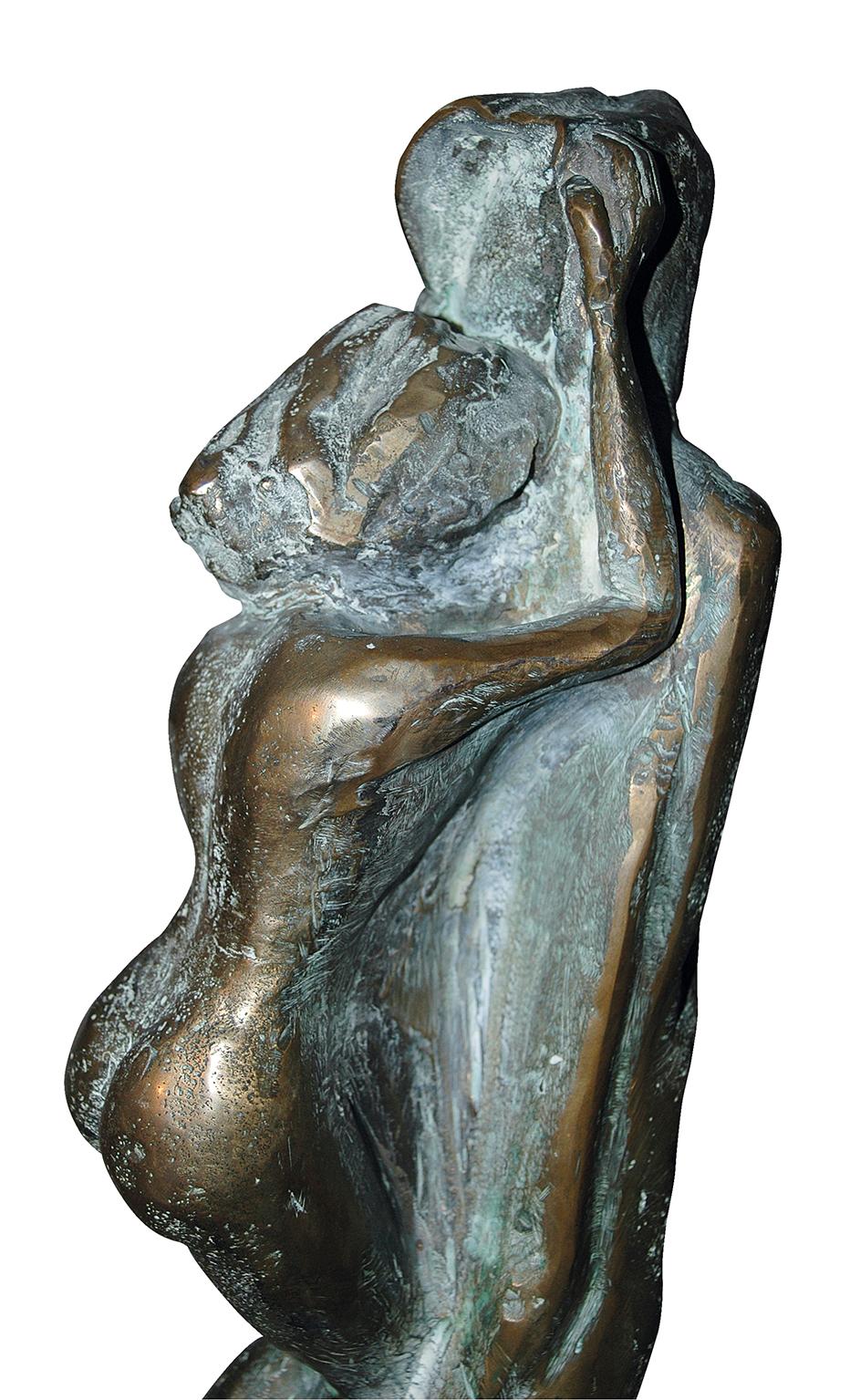Nicole Durand Figurative Sculpture - The Unknown - 21st Century Contemporary  Figurative Nude Bronze Sculpture 