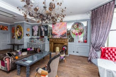 Nicole Etienne, Pink Nirvana, Mixed media on linen, abstract painting