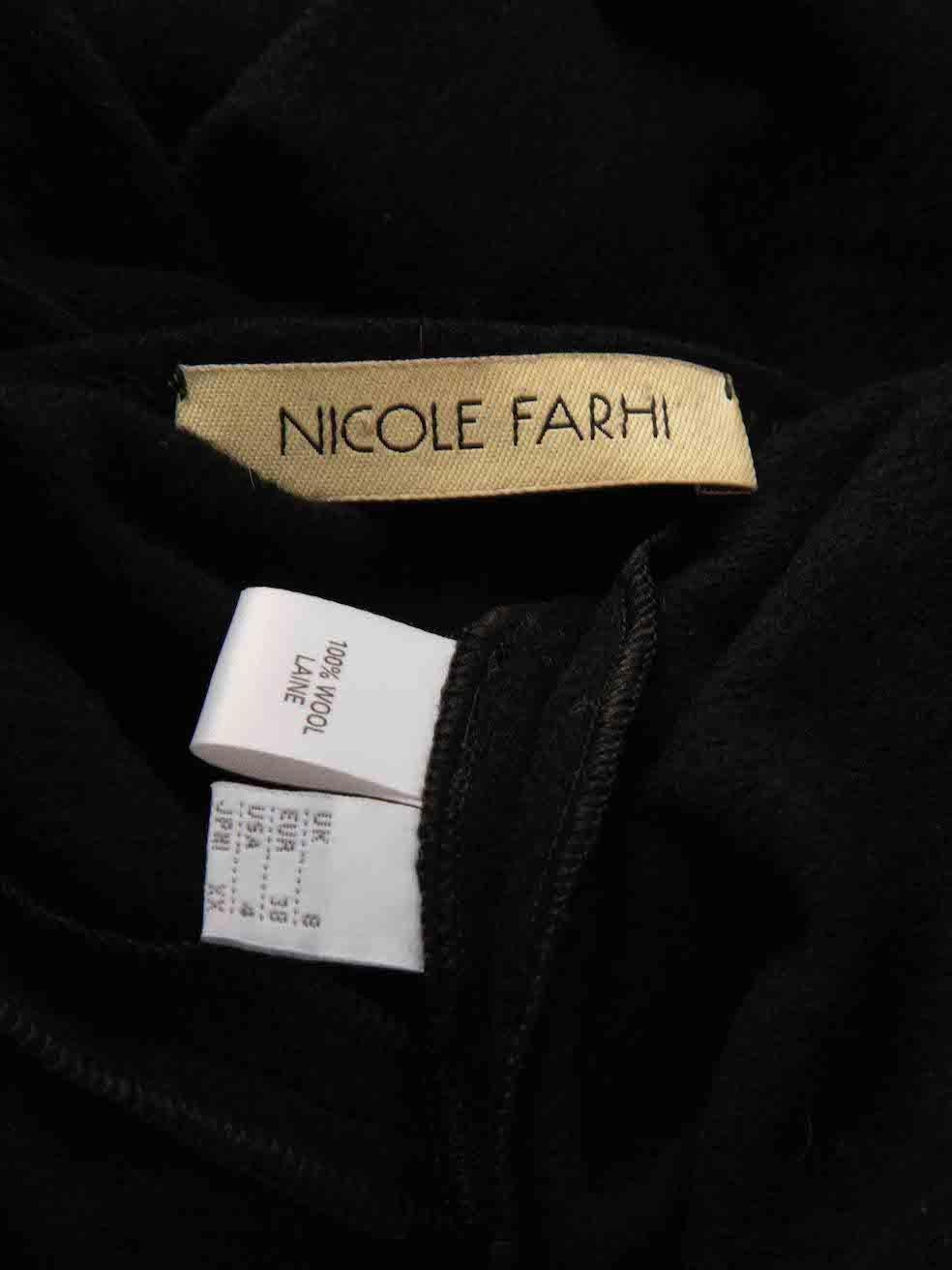 Women's Nicole Farhi Black Wool Lace Cuff Cardigan Size S For Sale