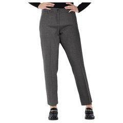 Nicole Farhi Grau Wolle Slim Hose Größe M