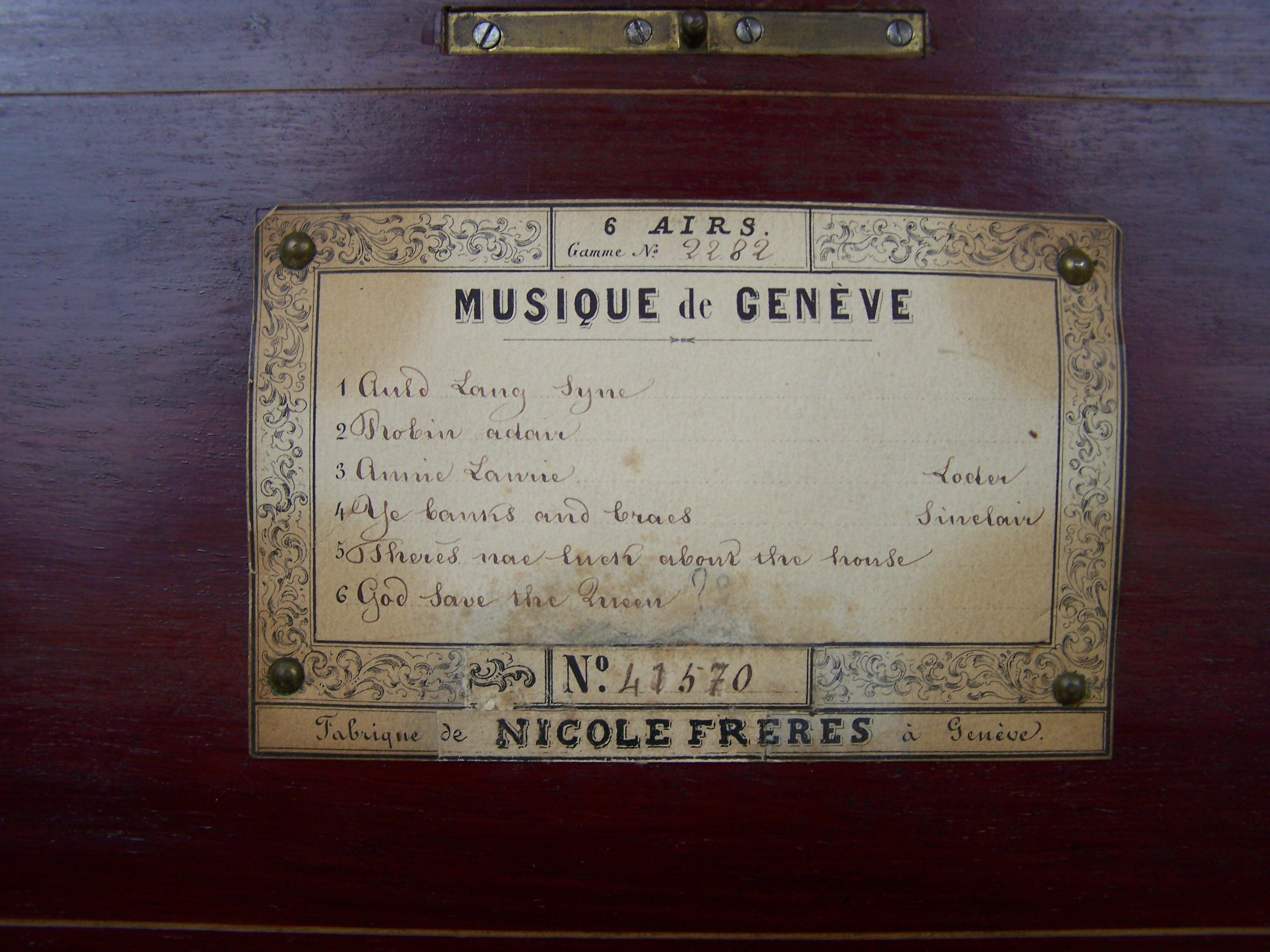 Nicole Freres carillon a mandolino a 6 melodie in vendita 2