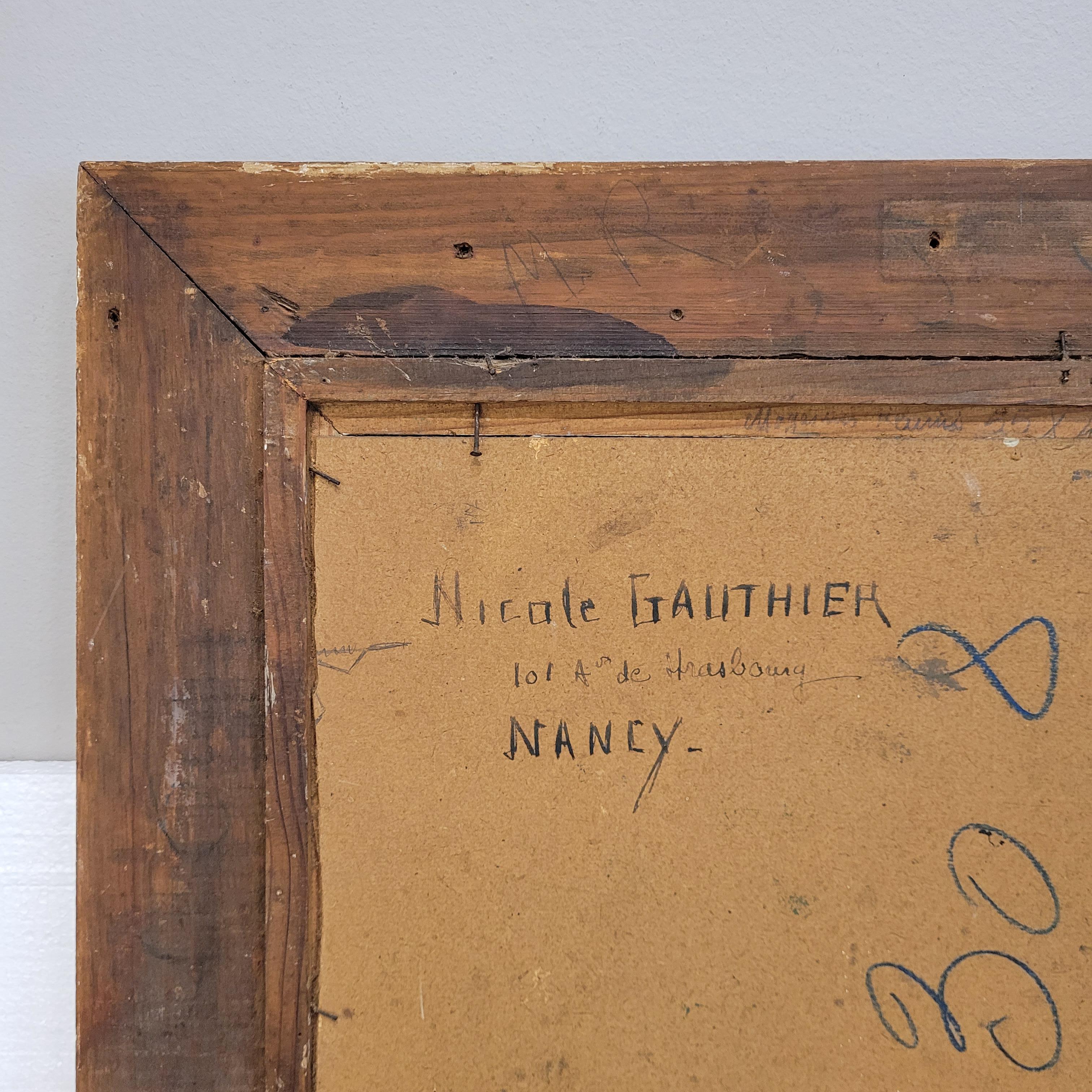 Impressionism Oil on panel French Winter Landscape Nicole Gauthier, Nancy School For Sale 9