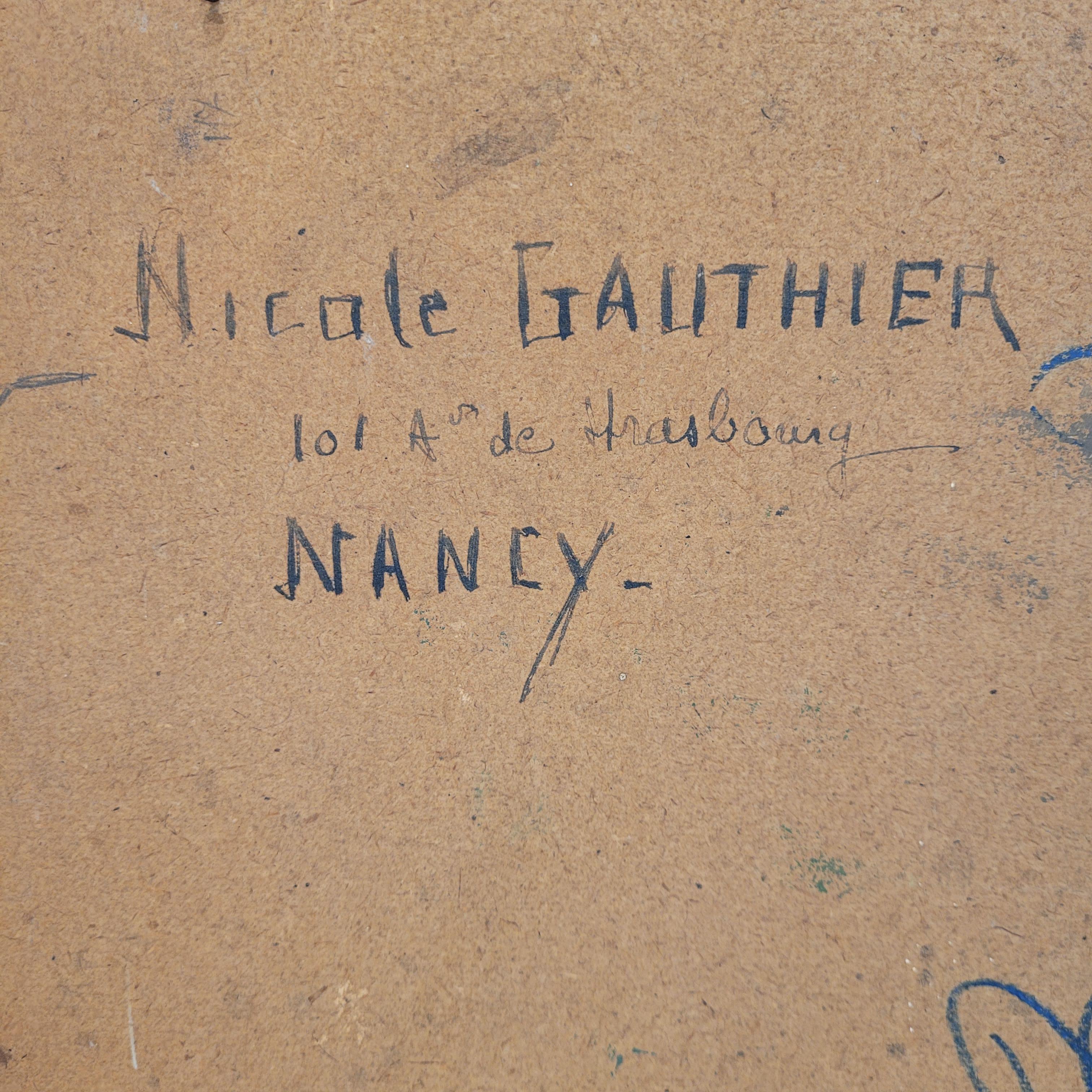 Impressionism Oil on panel French Winter Landscape Nicole Gauthier, Nancy School For Sale 12