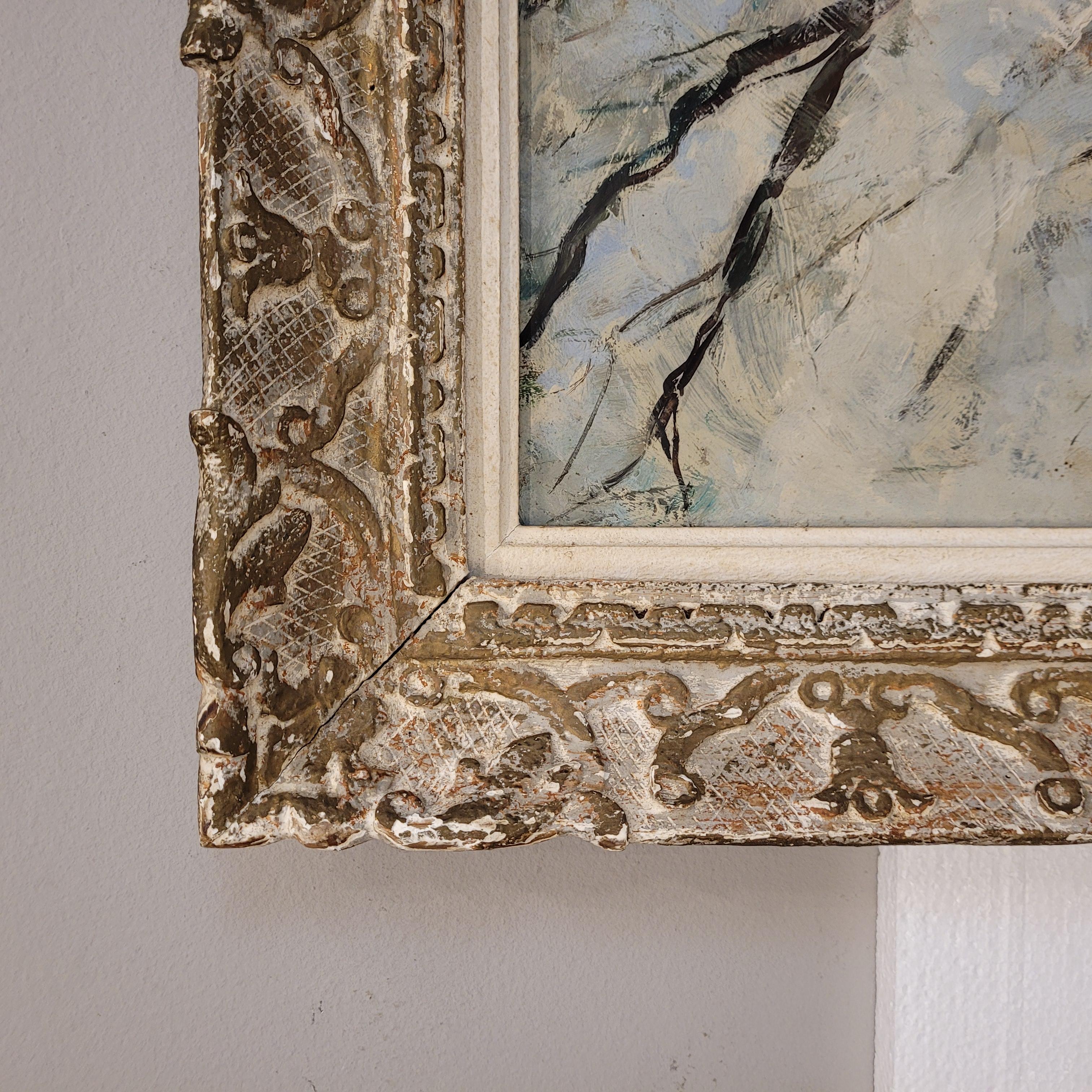 Impressionism Oil on panel French Winter Landscape Nicole Gauthier, Nancy School For Sale 13