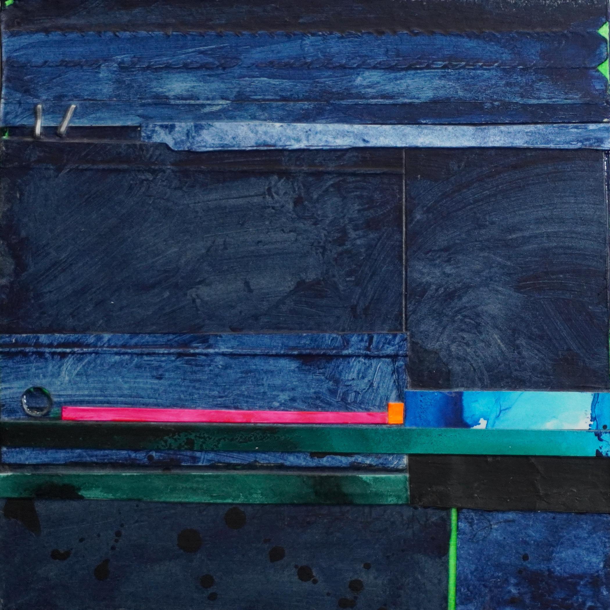 „Last Horizon“ (2023) von Nicole Hyde, Abstraktes Blau und Rosa
