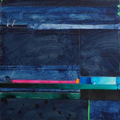 "Last Horizon" (2023) di Nicole Hyde, Astratto blu e rosa