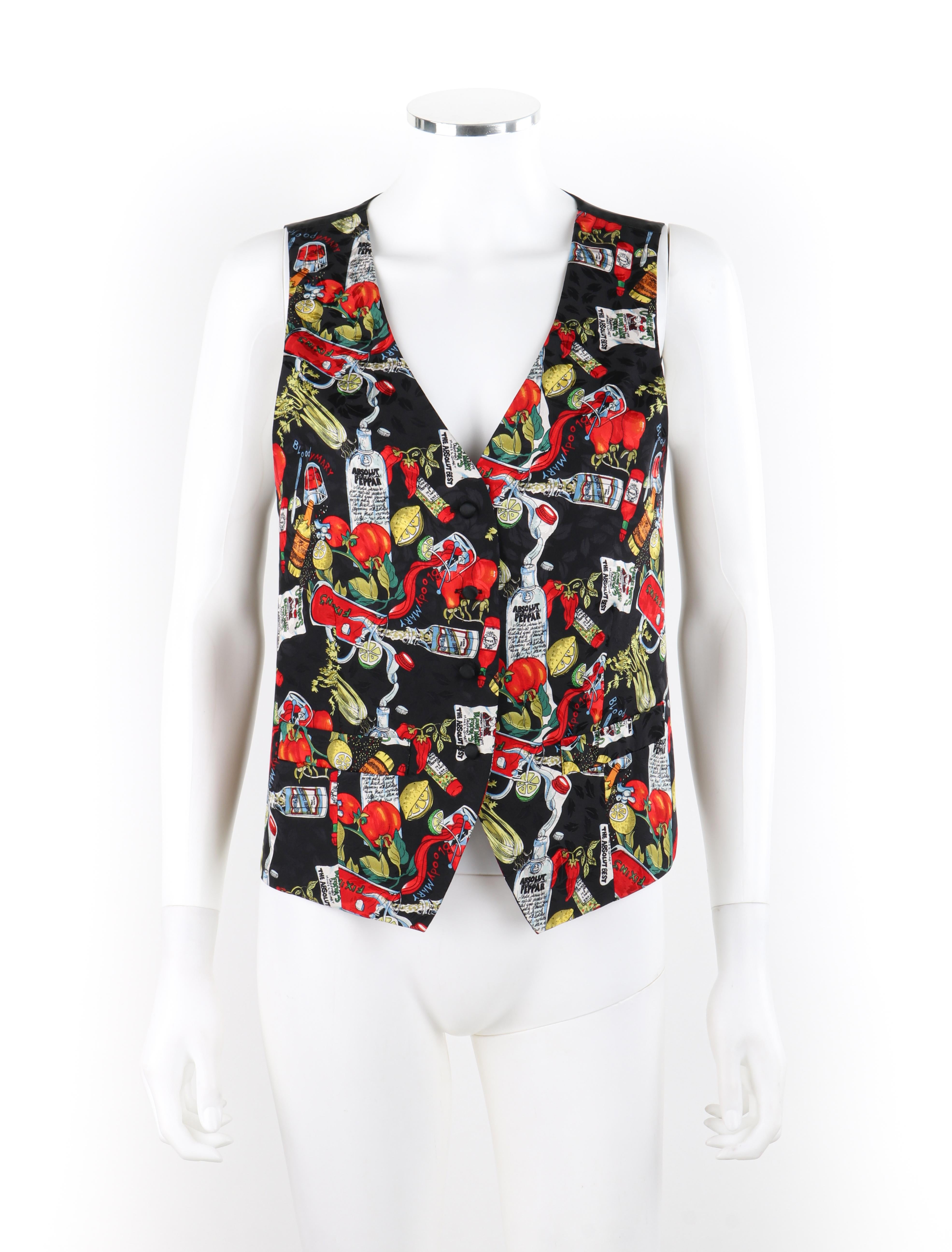 Brand / Manufacturer: Nicole Miller
Collection: 1992
Designer: Nicole Miller
Style: Nicole Miller
Color(s): Shades of black, white, red, green, yellow, orange, blue
Lined: Yes
Marked Fabric Content: 