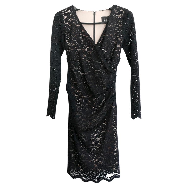 Nicole Miller Women's Black Stretch Guipure Lace Dress, Size US4/UK8 For Sale at 1stDibs Nicole Miller Women's Black Stretch Guipure Lace Dress, Size US4/UK8 For Sale at 1stDibs