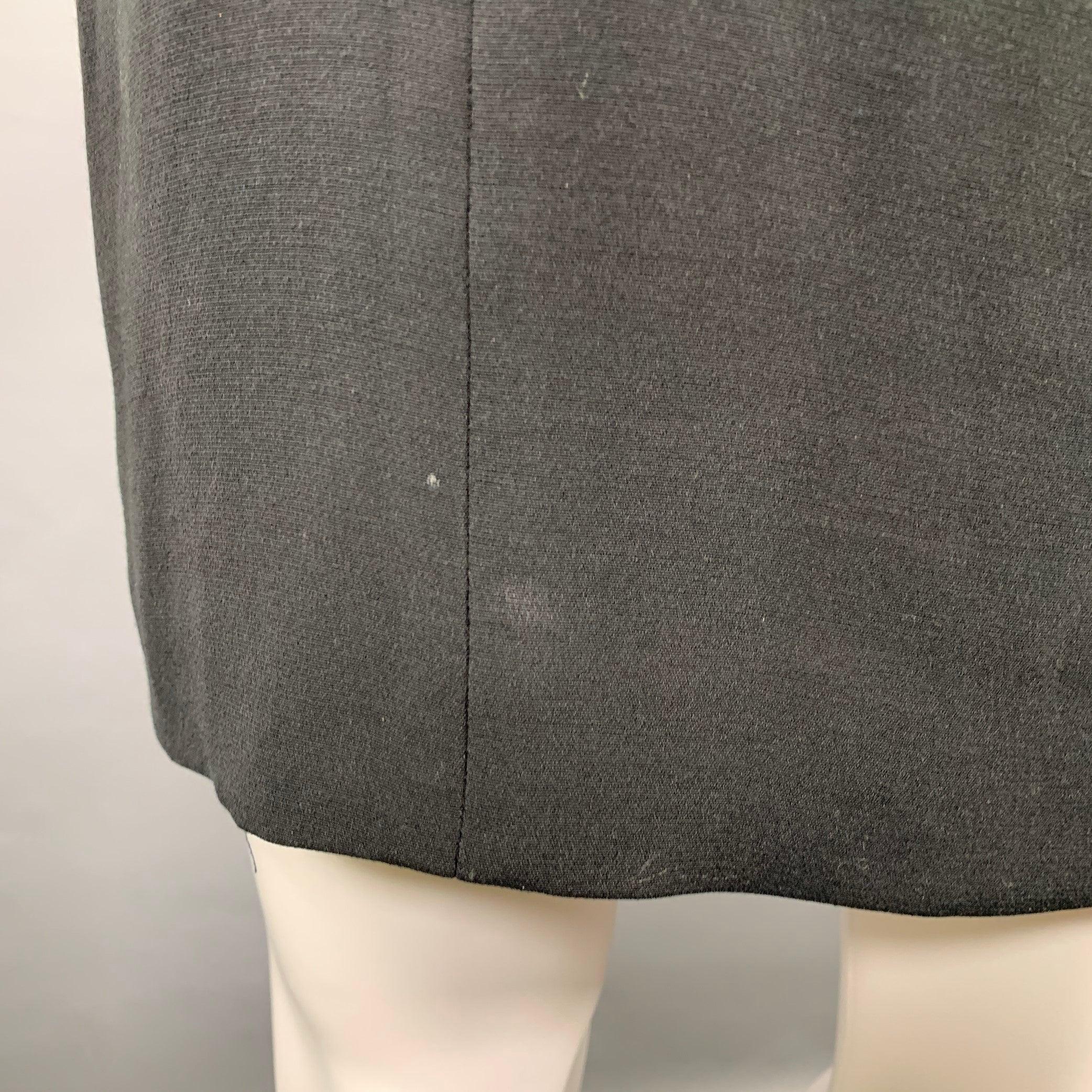 Women's NICOLE MILLER Size S Black Rayon Halter Above Knee Cocktail Dress