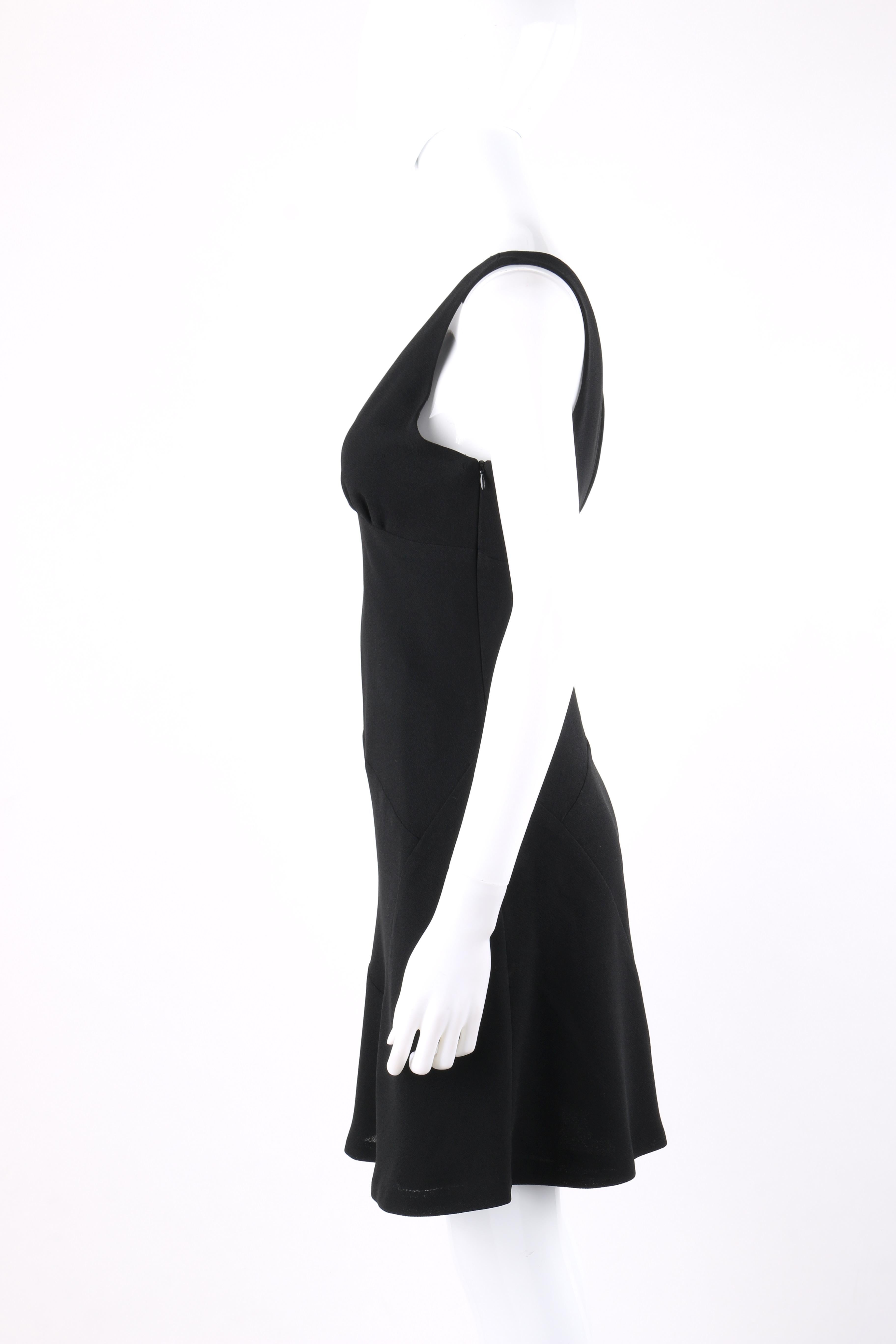 NICOLE MILLER Vintage Black Sleeveless Geometric Seam Cocktail Dress NWT In Excellent Condition In Thiensville, WI